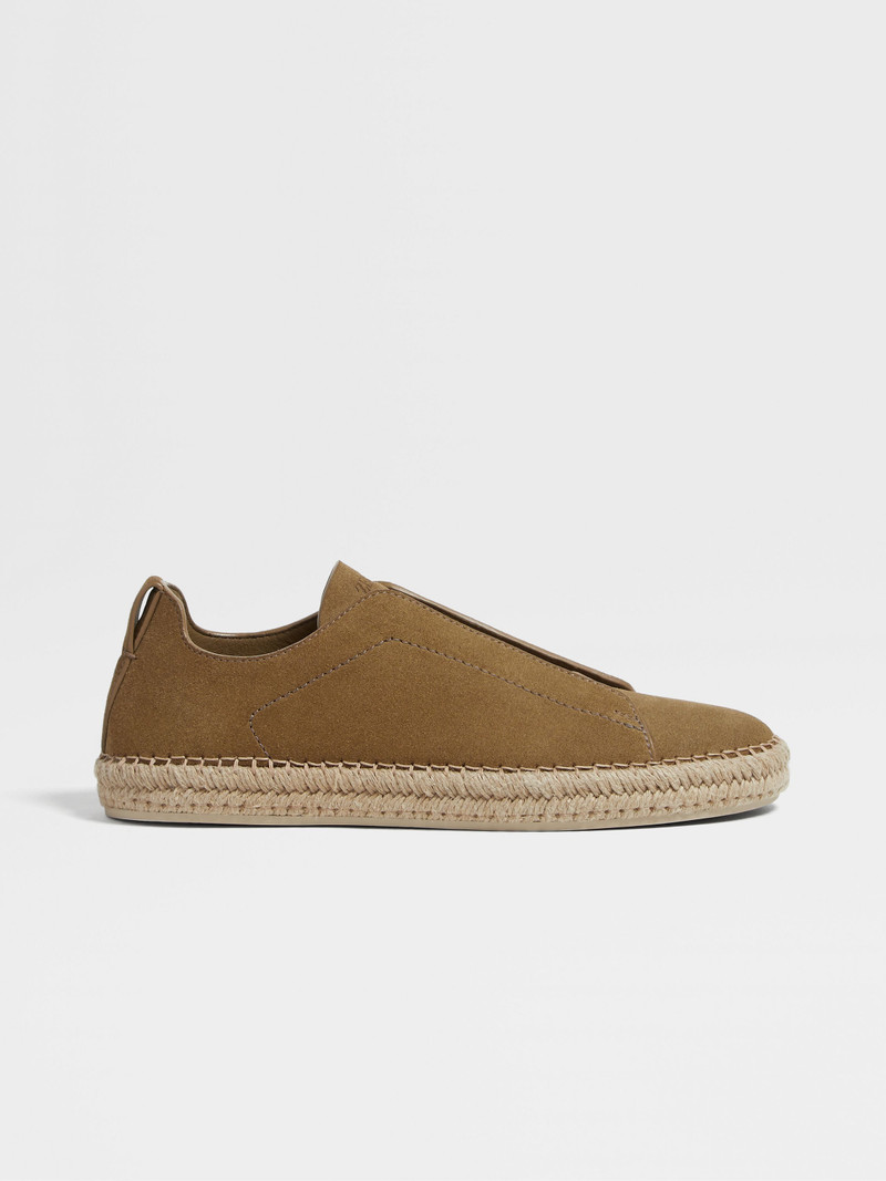 OLIVE GREEN SUEDE TRIPLE STITCH™ ESPADRILLES 5