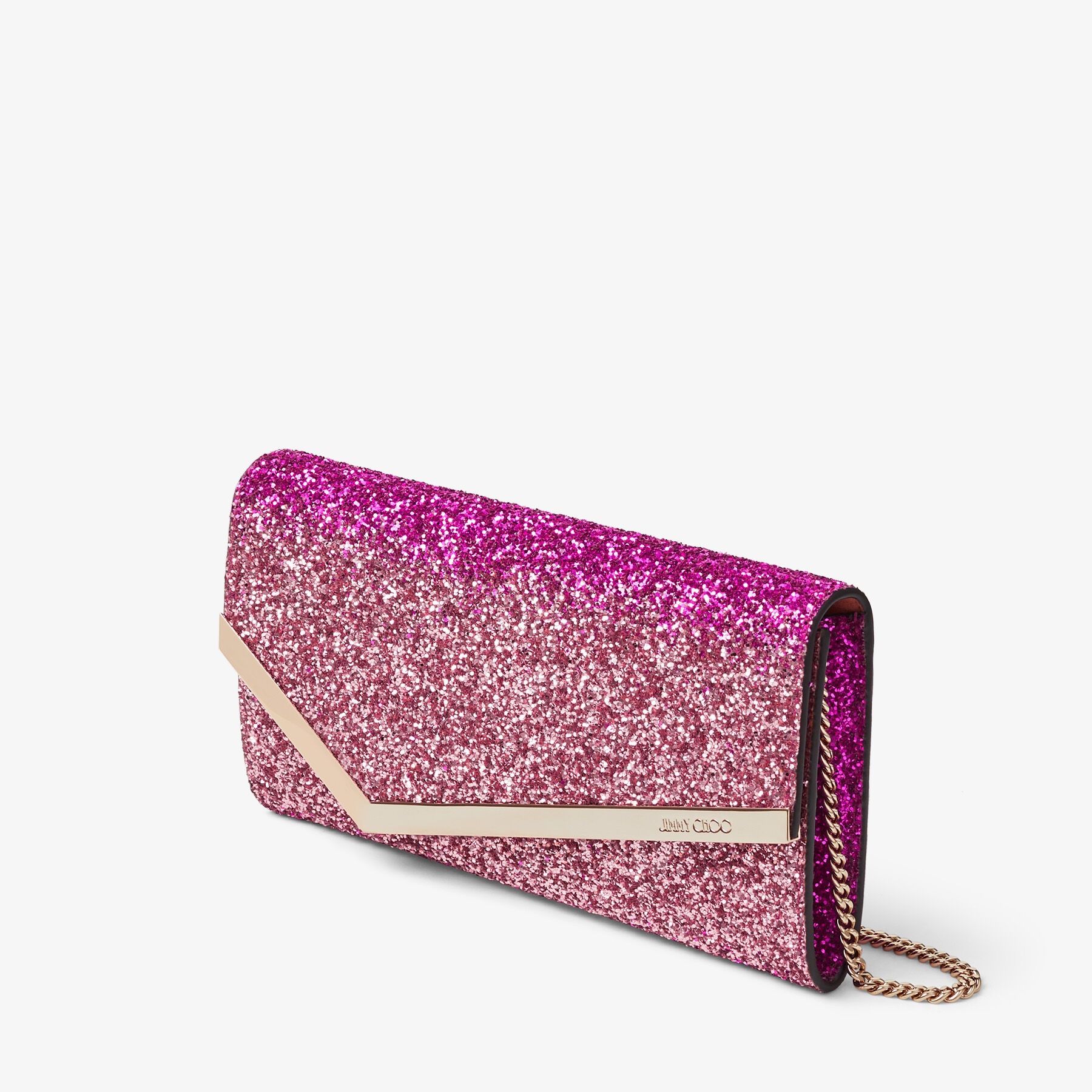 Emmie
Fuchsia and Candy Pink Horizon Glitter Fabric Clutch Bag - 2