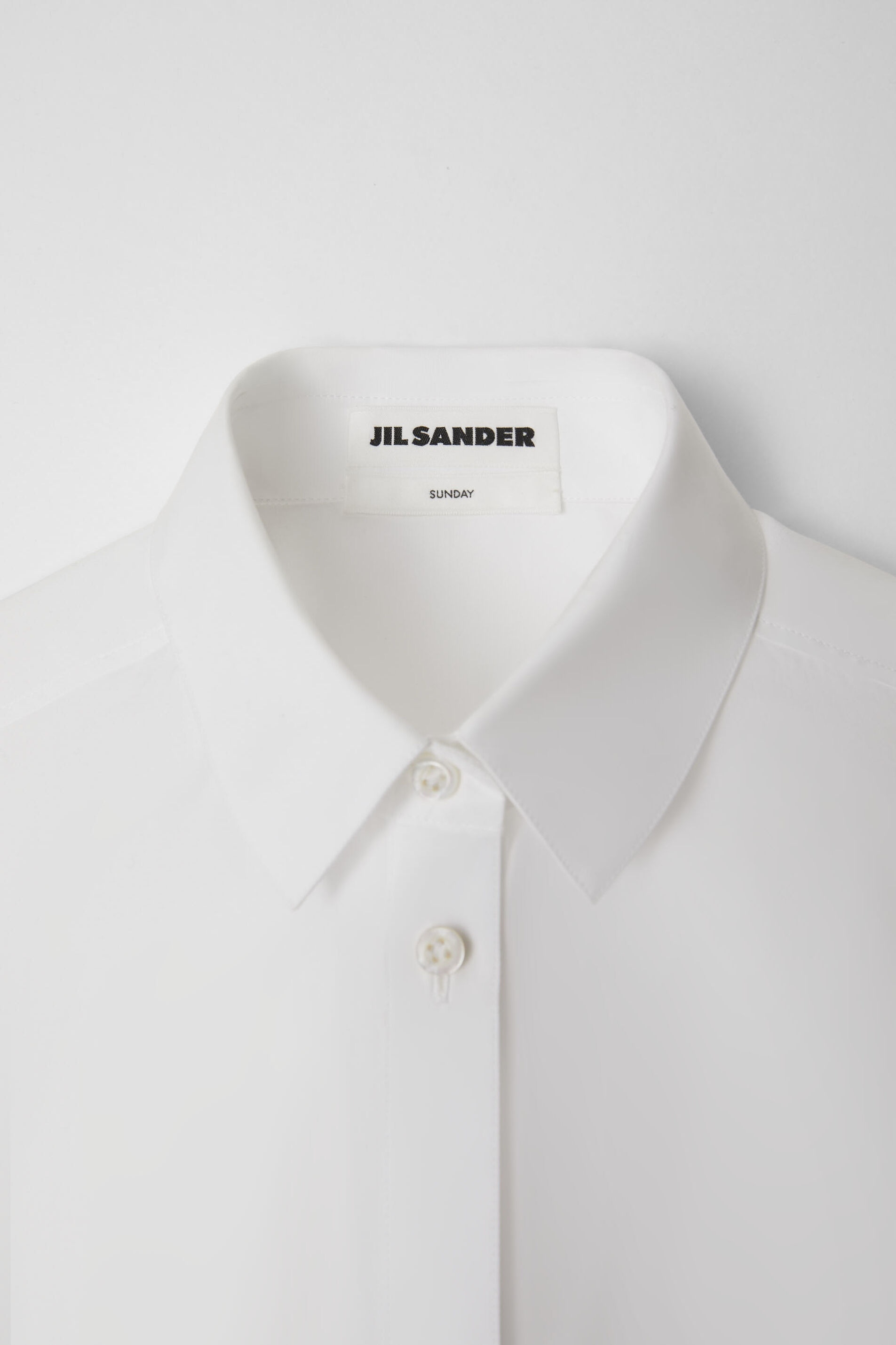 Jil Sander split-cuffs poplin cotton shirt - White