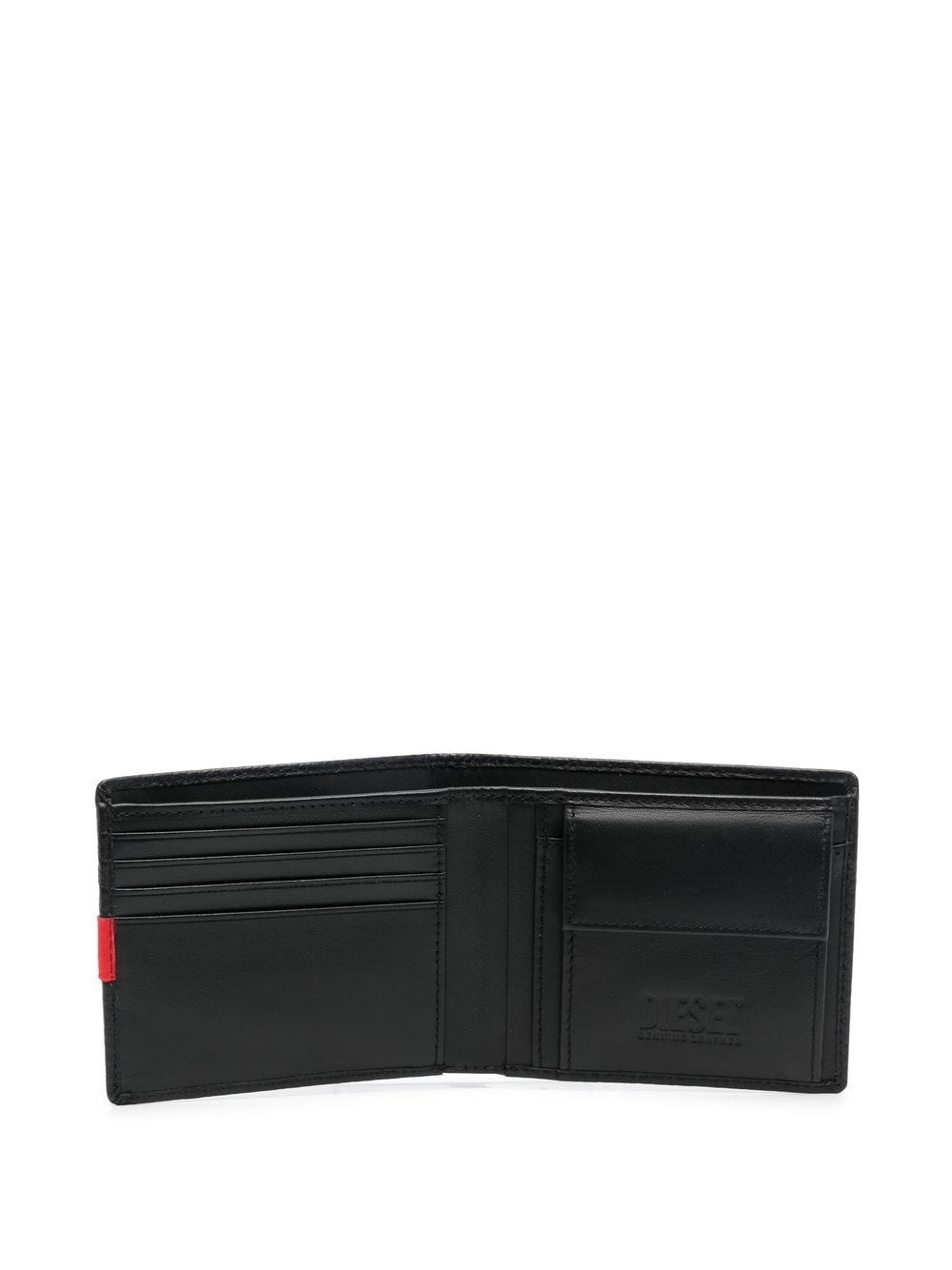 logo-tag grained leather wallet - 3