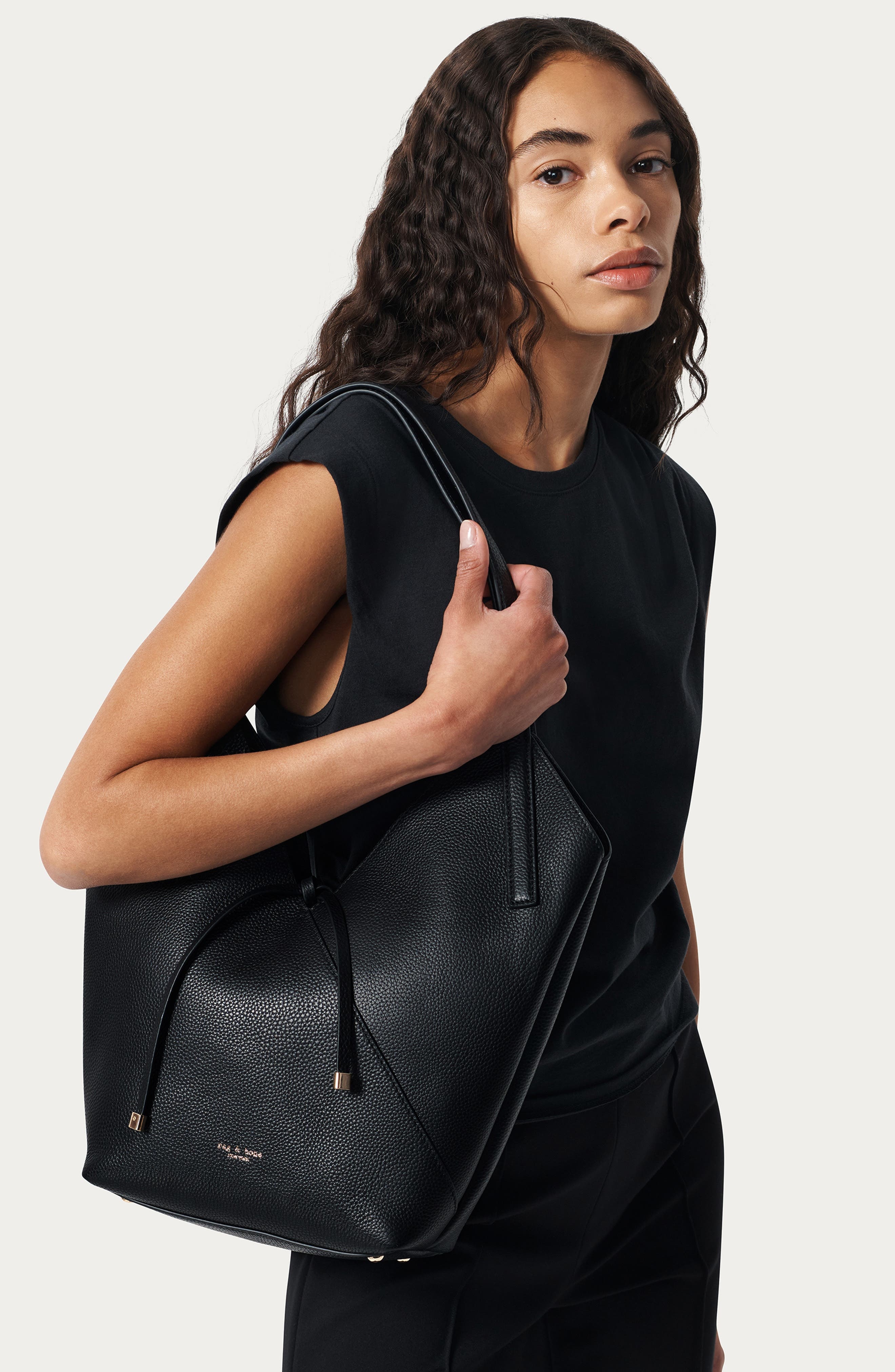 rag & bone Alix Leather Tote in Black at Nordstrom - 2