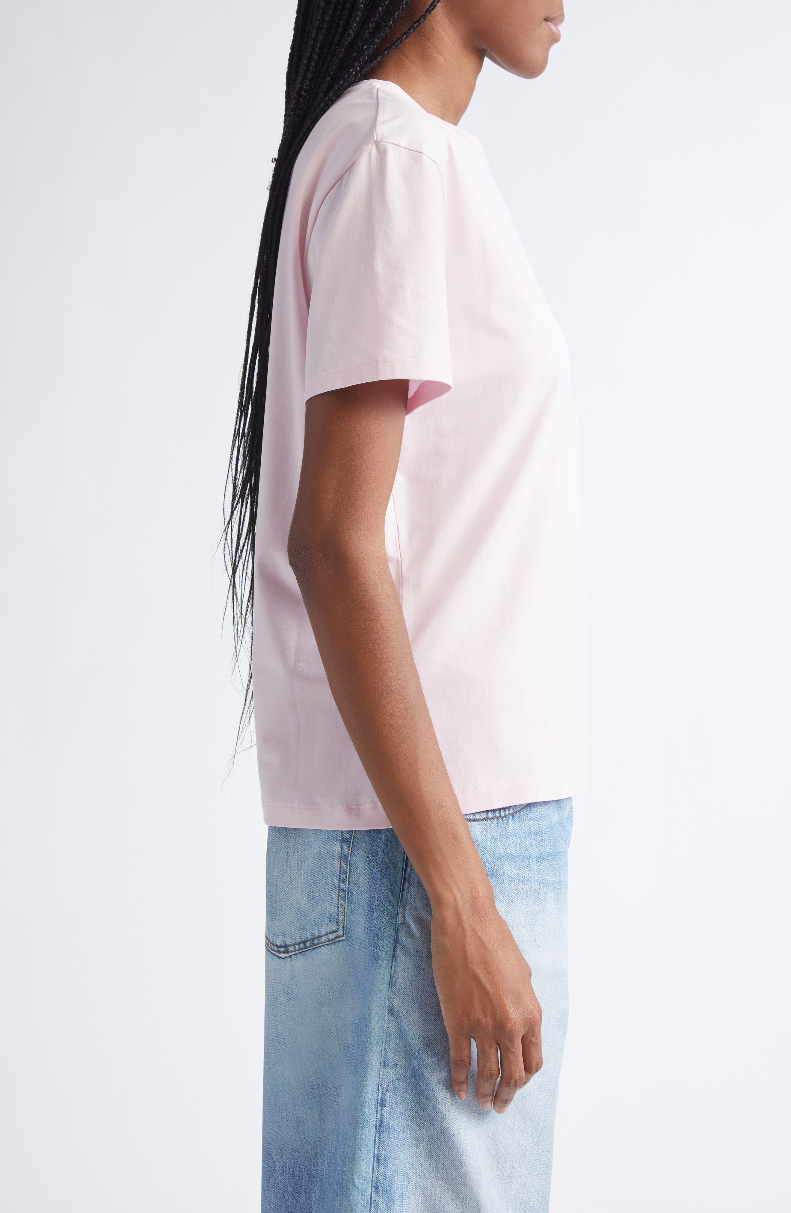 Acne Studios Eram U Face Patch T-Shirt in Blossom Pink at Nordstrom - 3