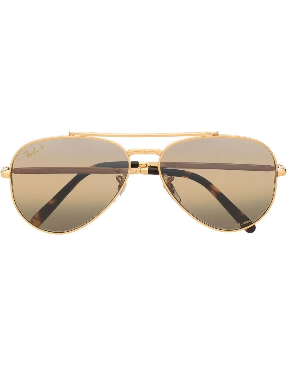 mirrored-lens aviator sunglasses - 1