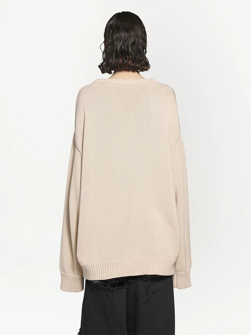 embroidered-design long-sleeve jumper 4