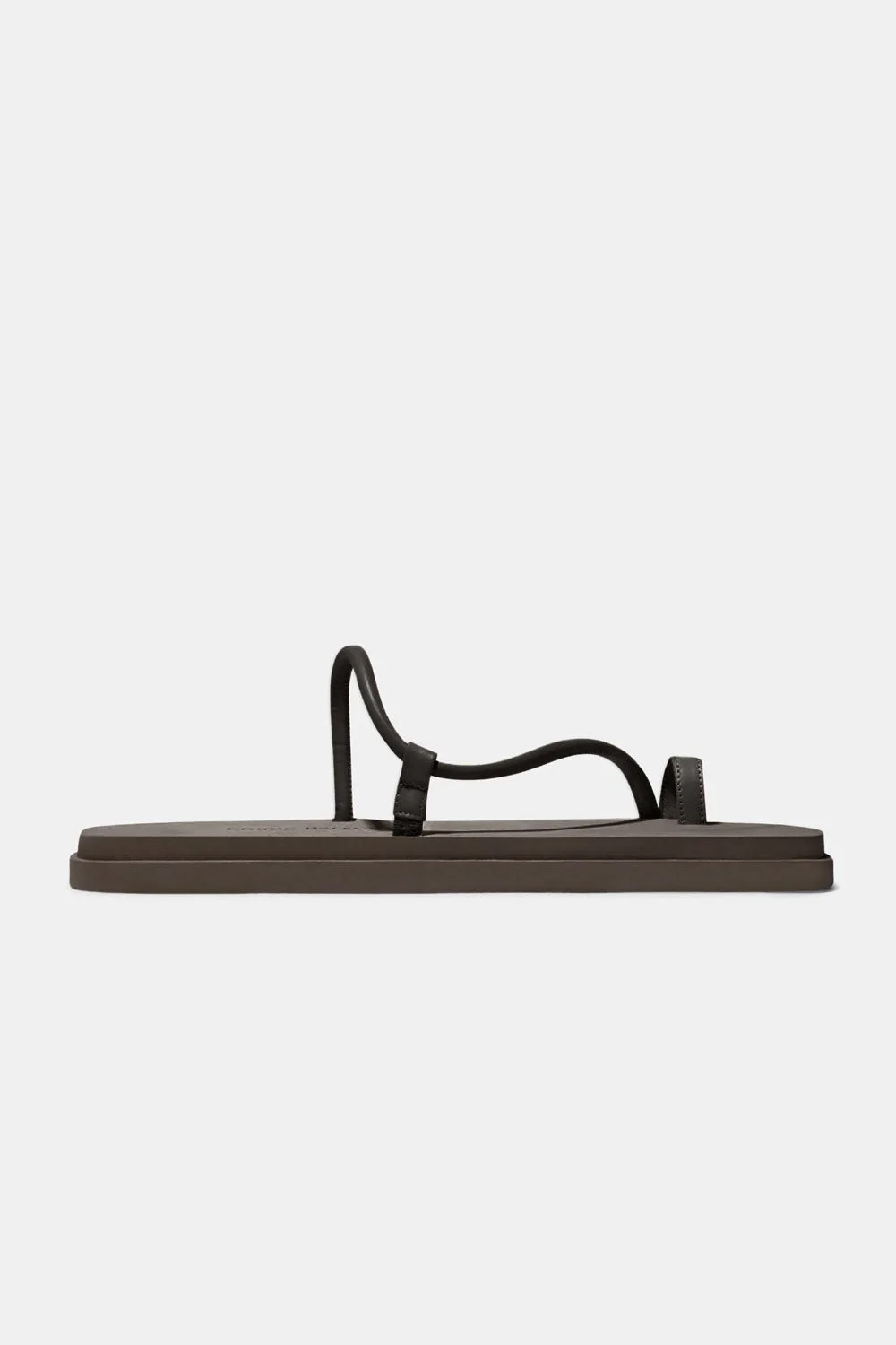 BARI POOL SLIDE ESPRESSO WITH BLACK STRING - 1