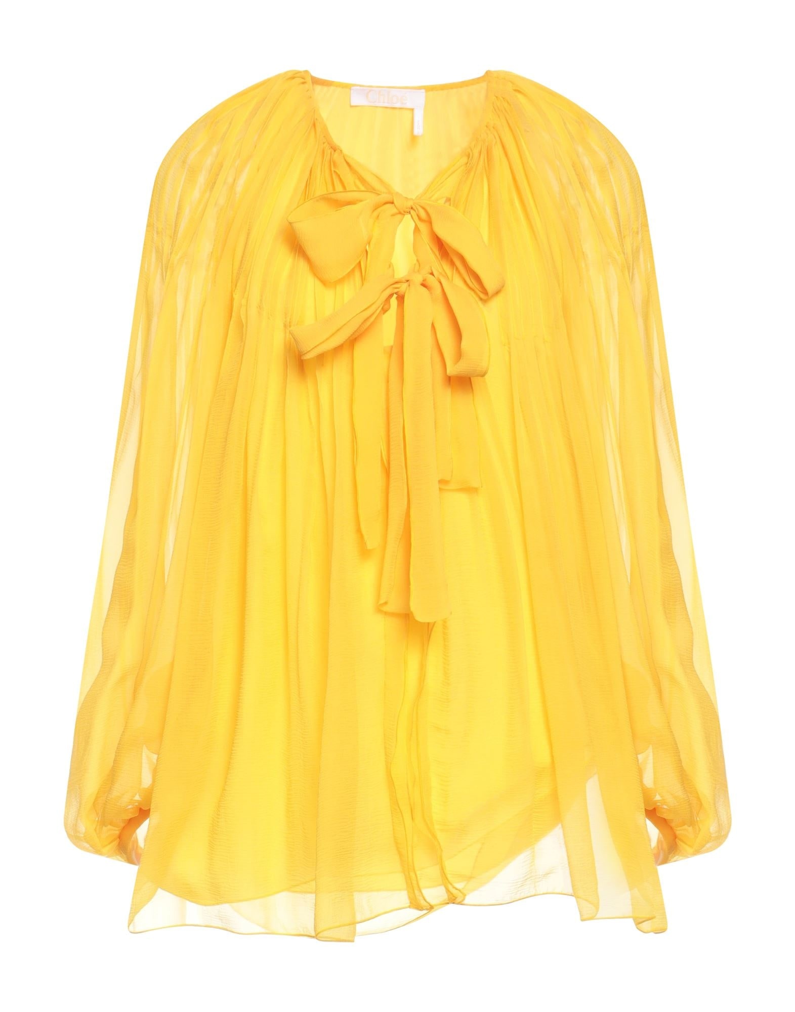 Yellow Women's Silk Top - 1