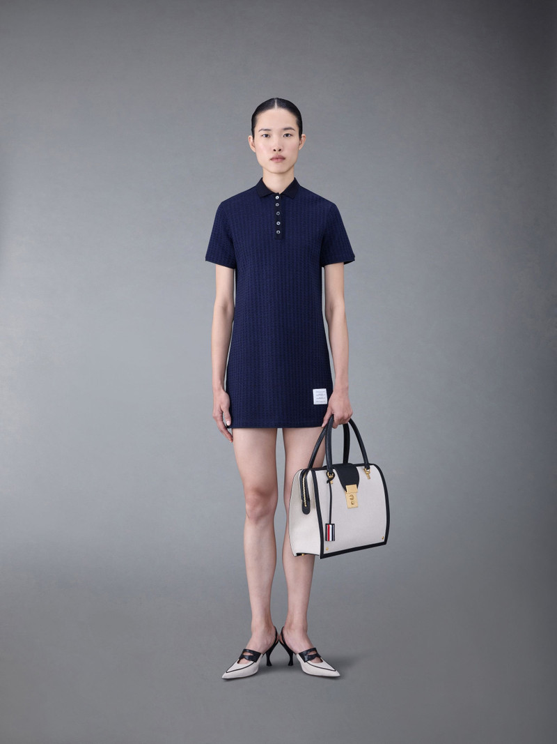 checked jacquard polo minidress 4