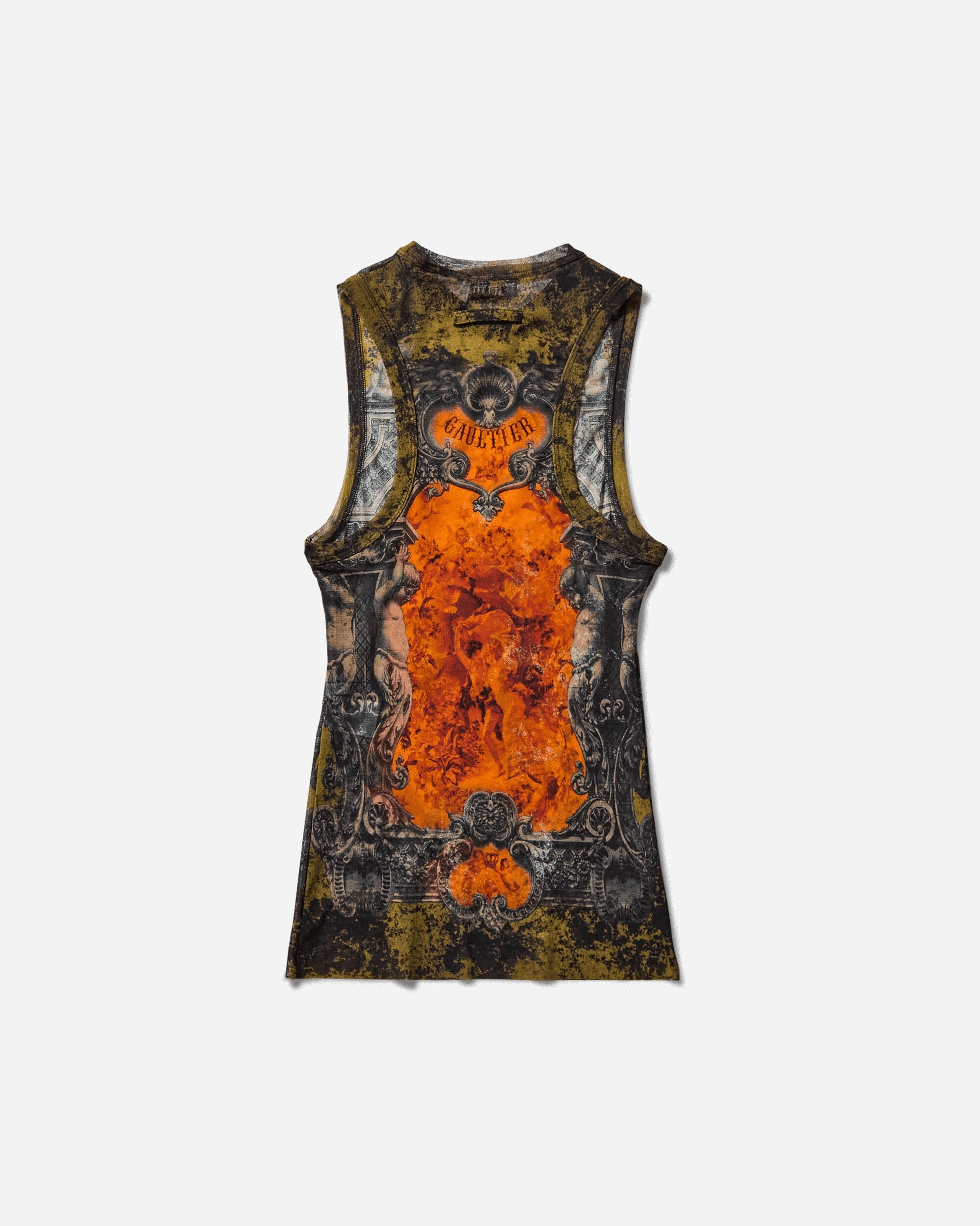 Women's Médaillon Tank Top Orange - 2