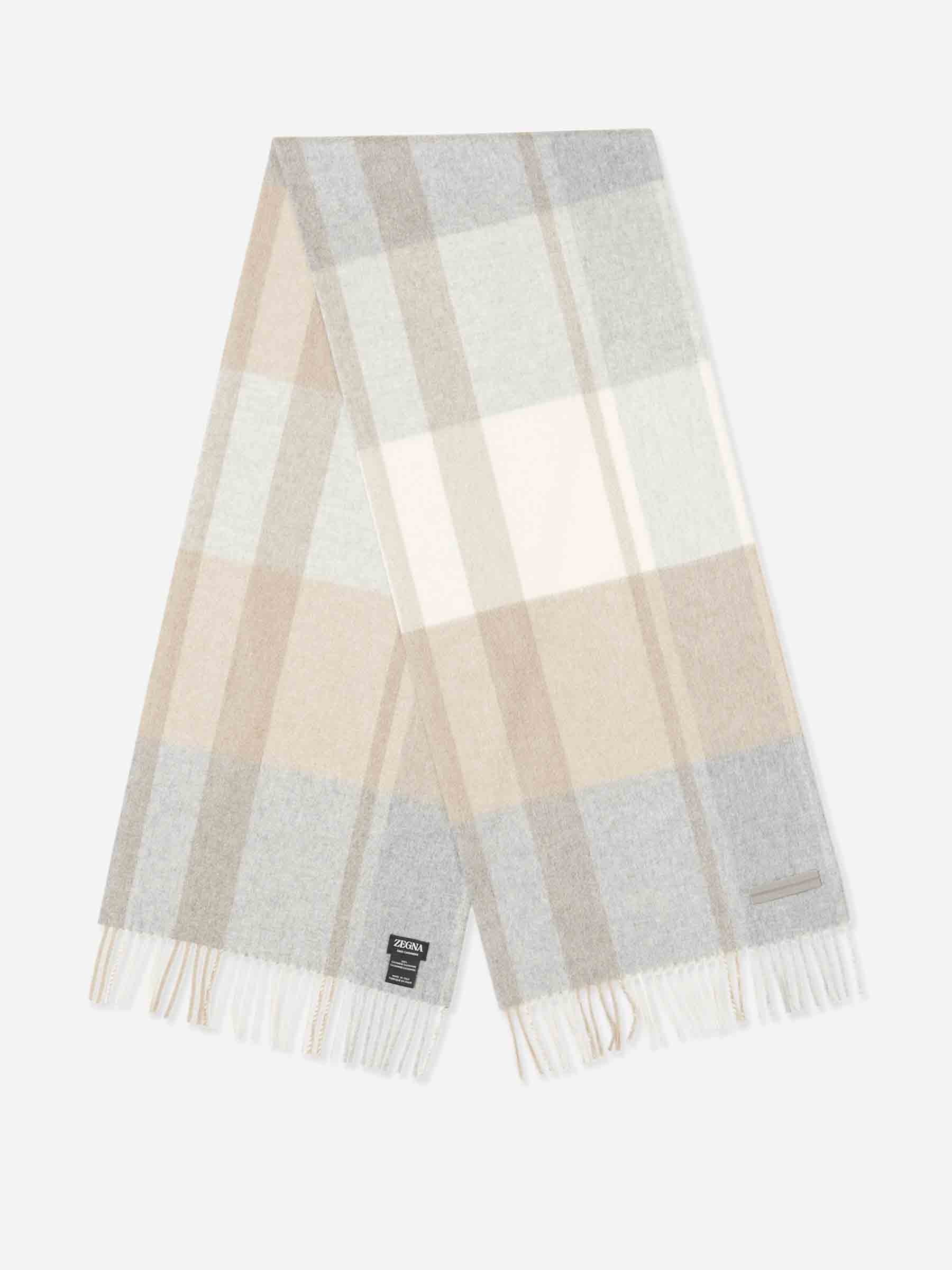 CHECK CASHMERE SCARF - 2