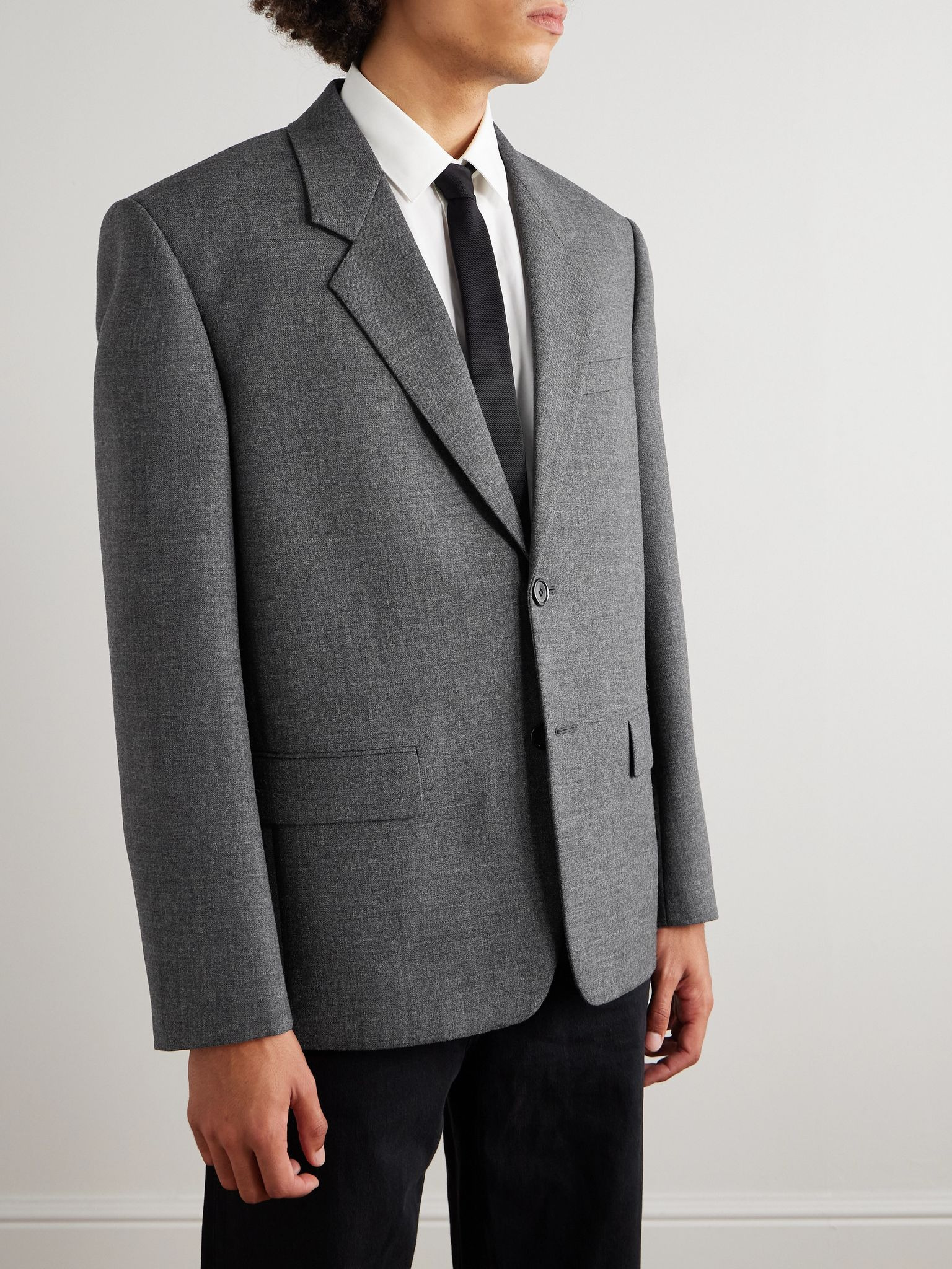 Wool Blazer Gray - 3