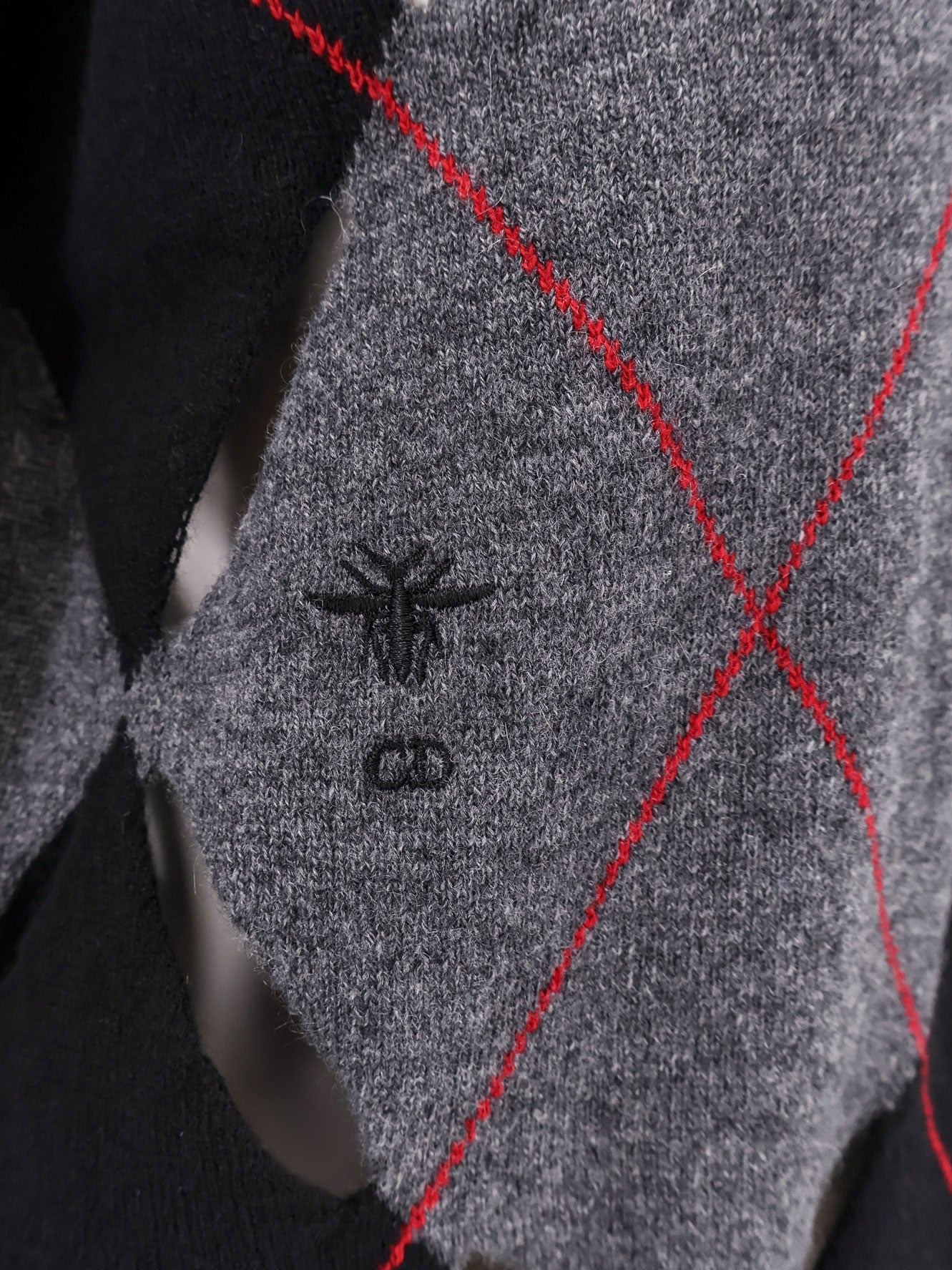 Dior Women Perforated Cashmere Sweater With Diamond Pattern - 3