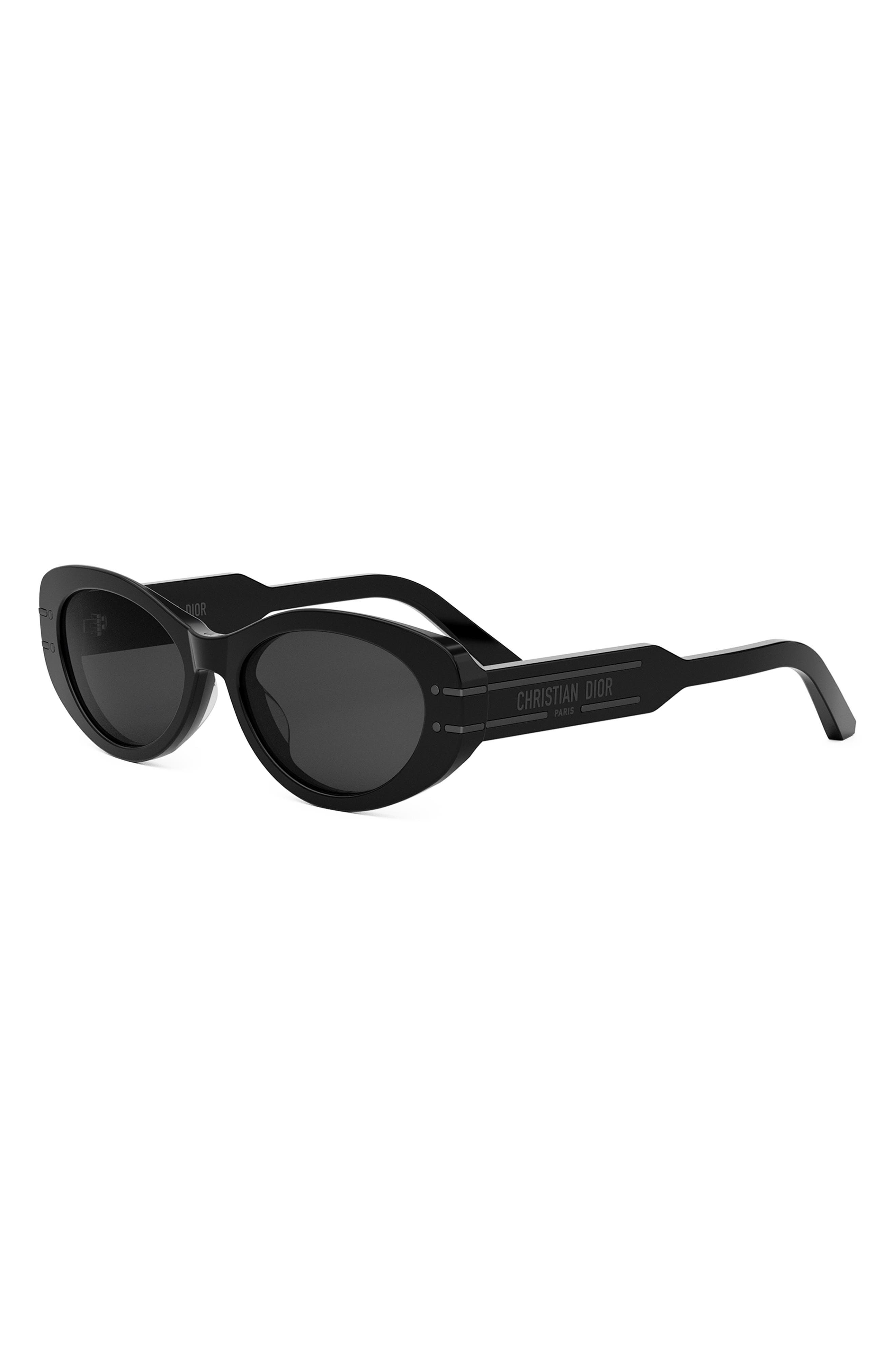 'DiorSignature B8U Butterfly Sunglasses in Shiny Black /Smoke at Nordstrom - 2