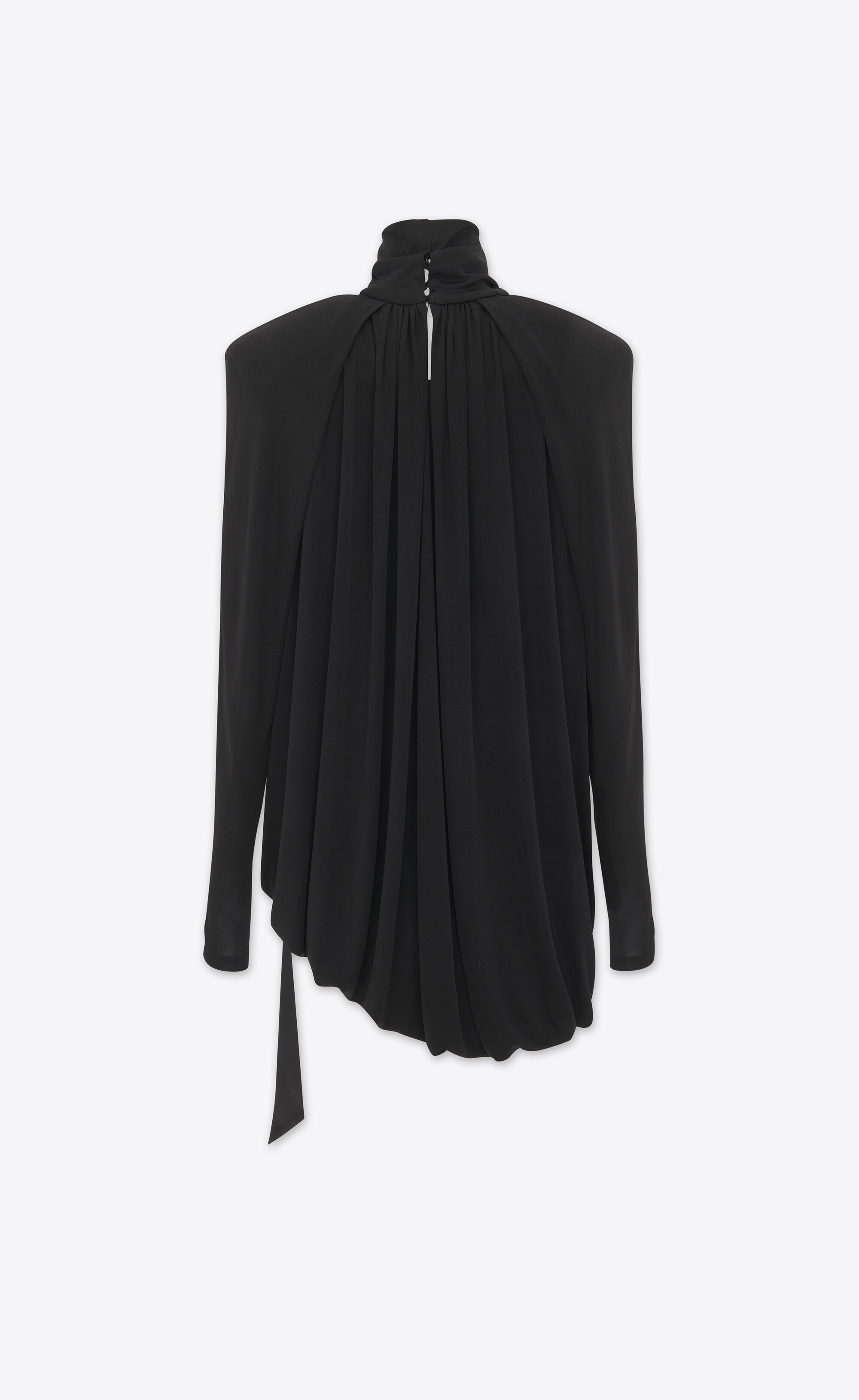 【SAINT LAURENT】DRAPED JERSEY DRESS●744258Y6H331000 Saint Laurent - Draped jersey dress black - The Corner