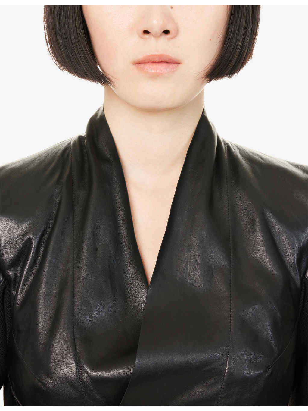 Hollywood Wrap-Front Leather Jacket - 8