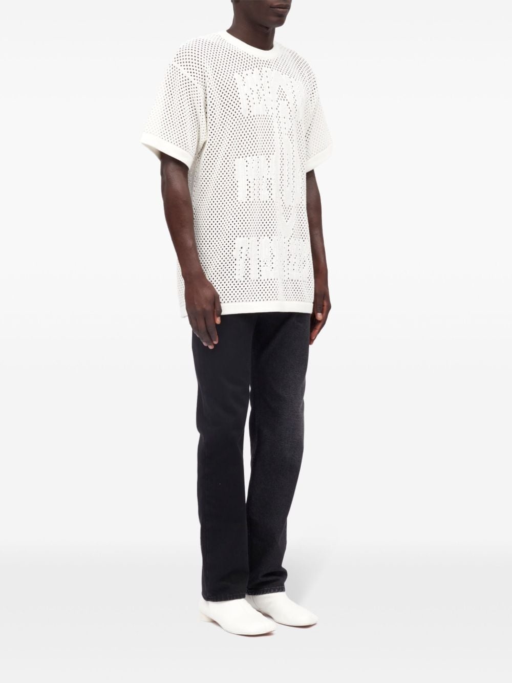 intarsia-knit cotton T-shirt - 3