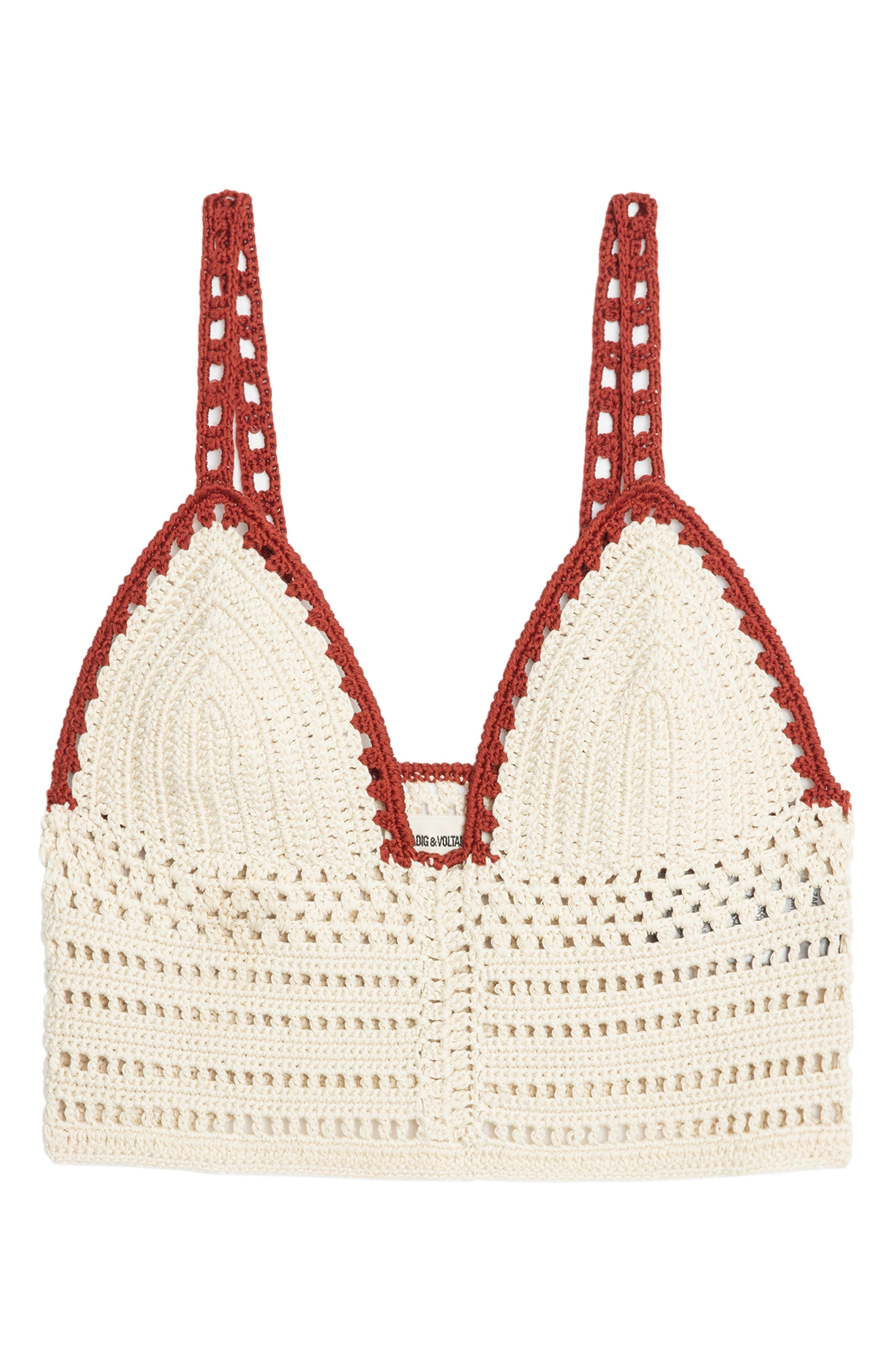 Zadig & Voltaire Taly Crochet Crop Tank in Judo at Nordstrom - 5