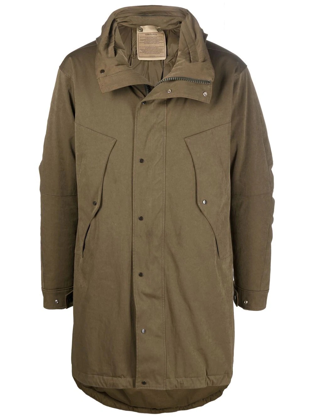 hooded down coat - 1