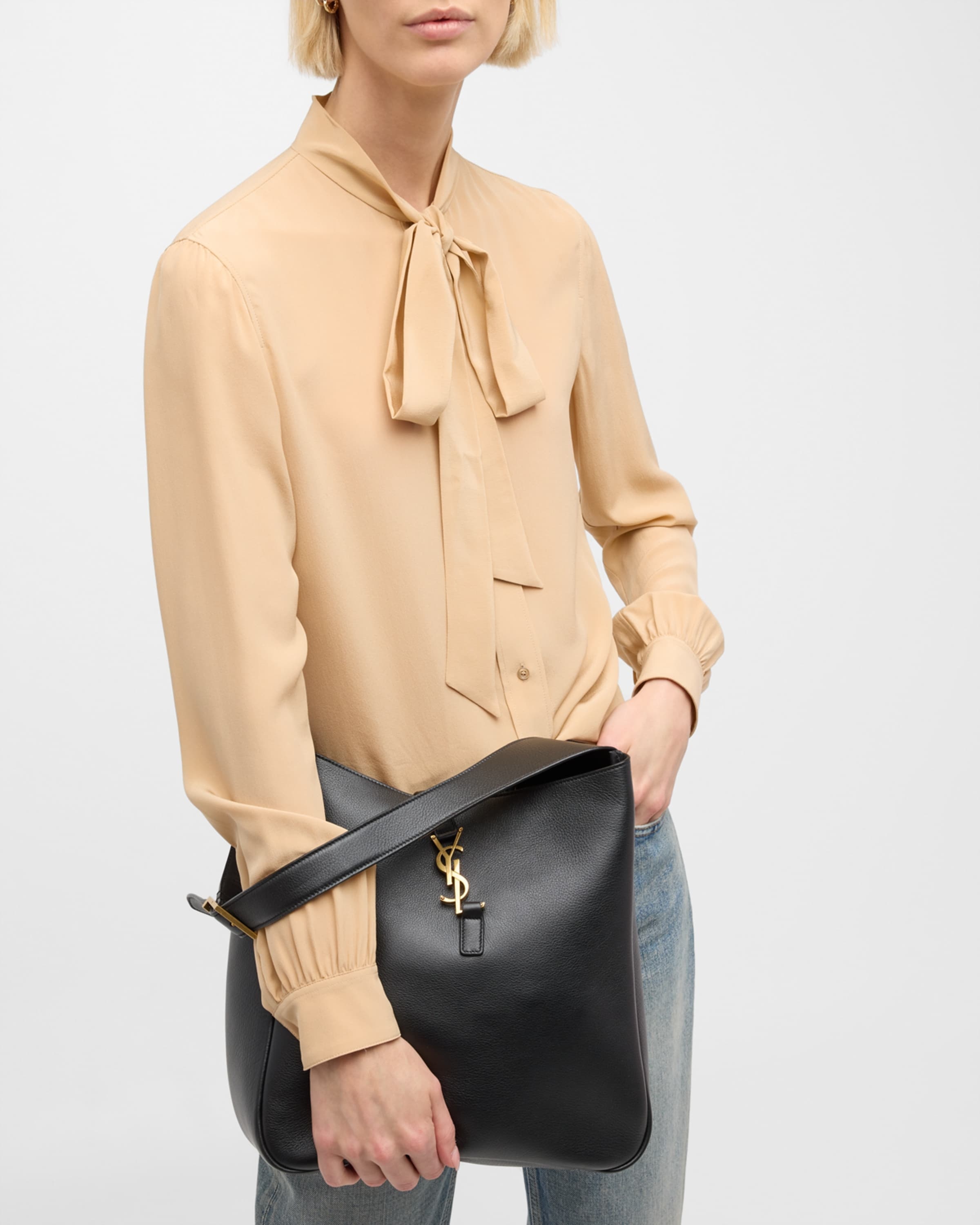 Le 5 A 7 Large YSL Leather Shoulder Bag - 4