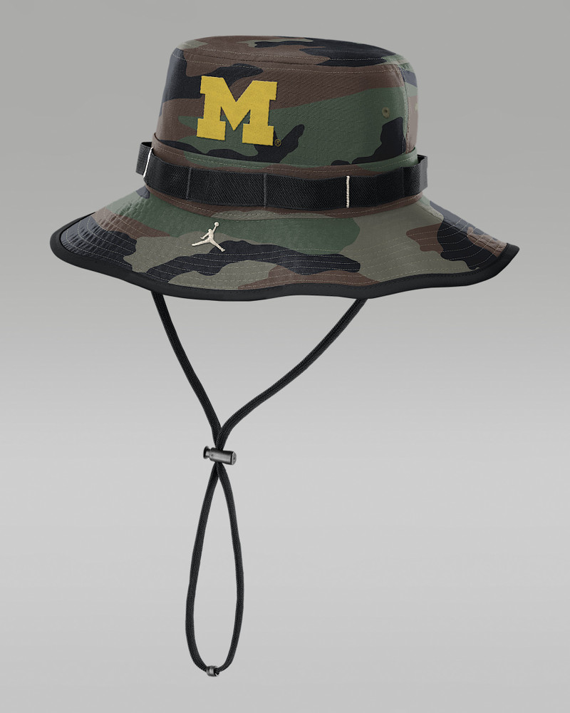Michigan 2025 Military Appreciation Boonie Men's Jordan Brand Dri-FIT College Bucket Hat 1