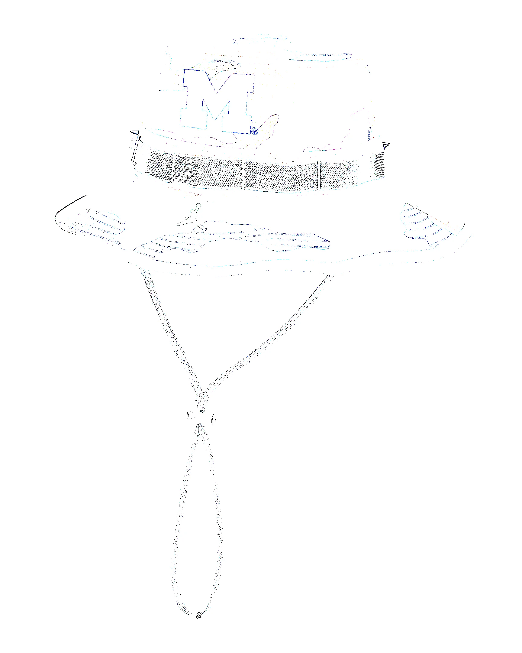 Michigan 2025 Military Appreciation Boonie Men's Jordan Brand Dri-FIT College Bucket Hat - 1