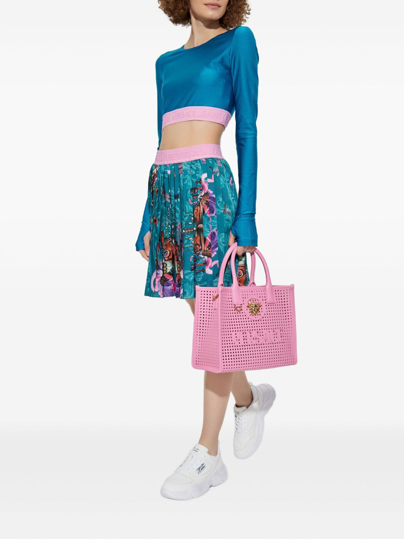 VERSACE JEANS COUTURE pleated printed skirt outlook