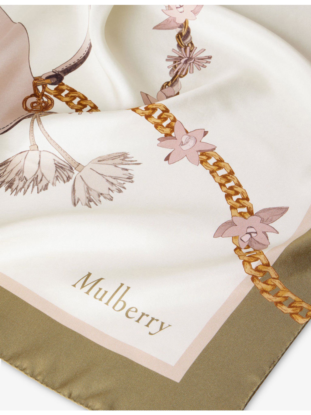 Lana Bag and Chains Square Silk-Twill Scarf - 3