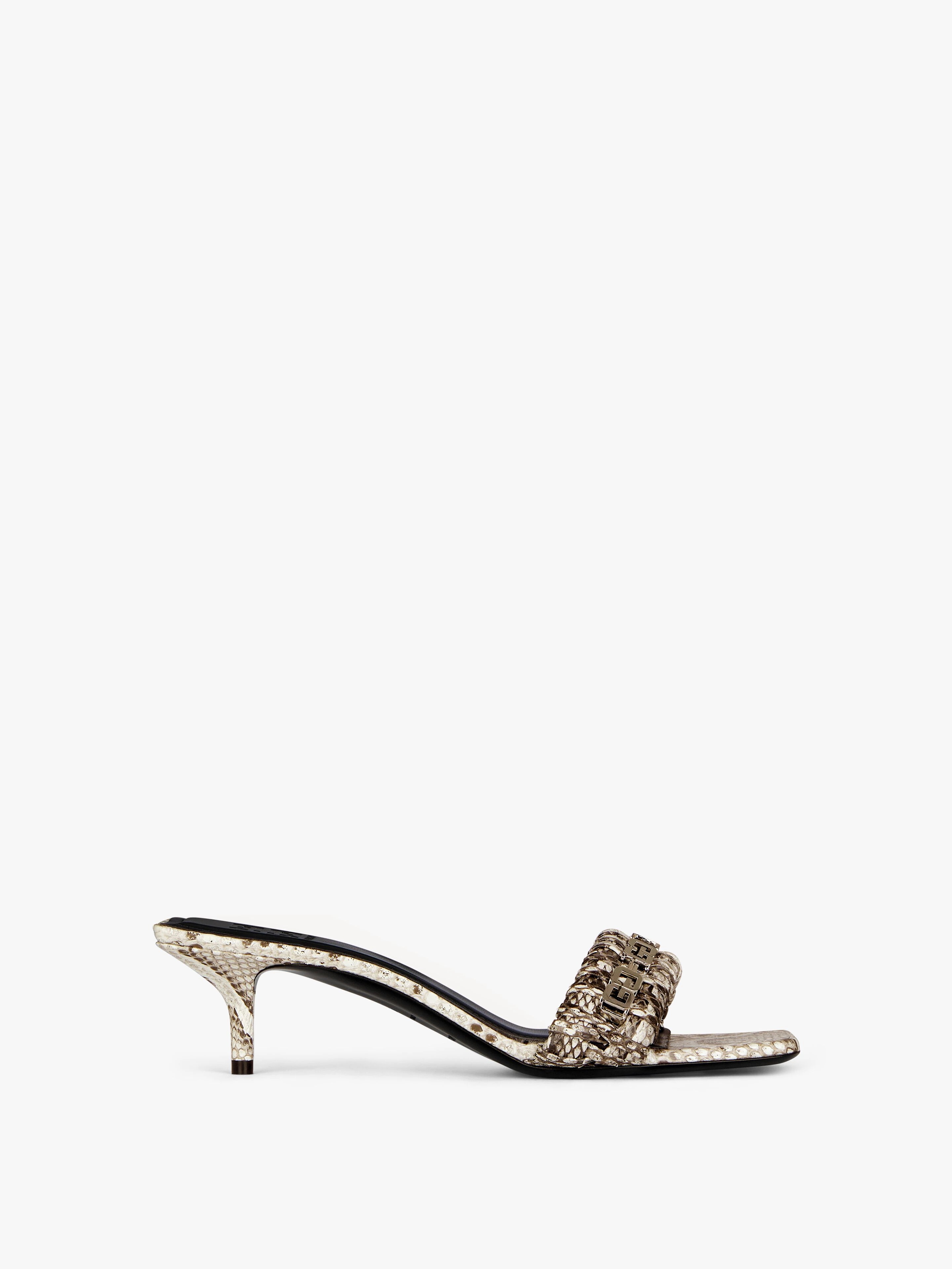 G WOVEN SANDALS IN PYTHON LEATHER - 1