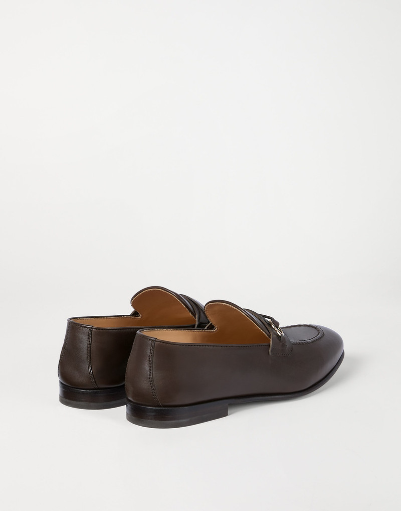 Soft waxed calfskin loafers with bit detail 3
