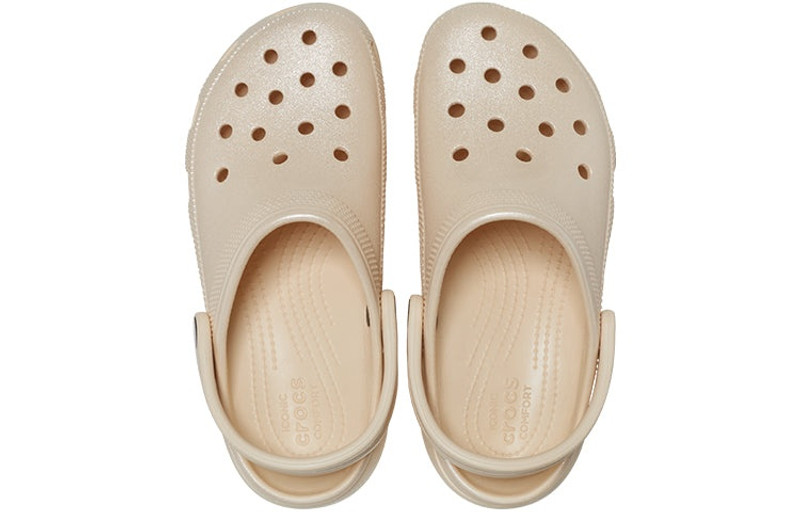 crocs (WMNS) Crocs Classic Clog Platform Shimmer 'Vanilla' 208590-108 outlook