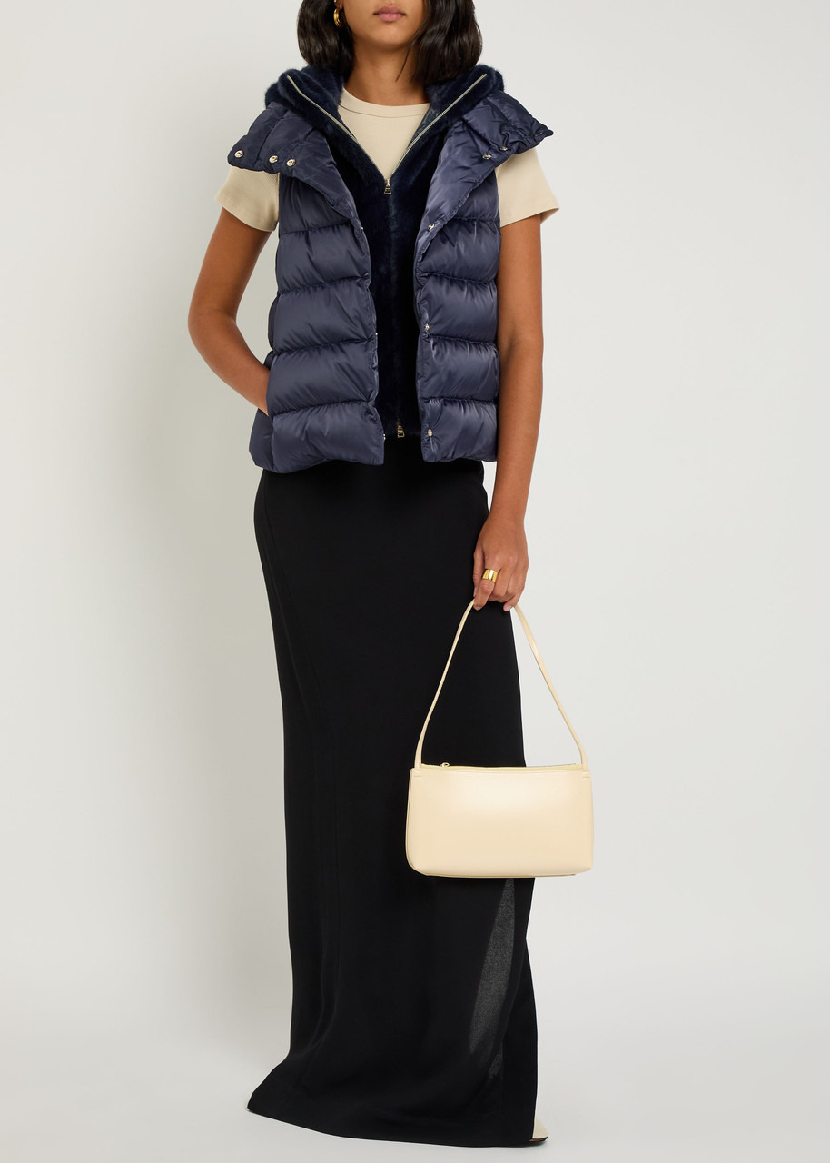 Herno Quilted Hooded Shell and Faux fur Gilet - 4