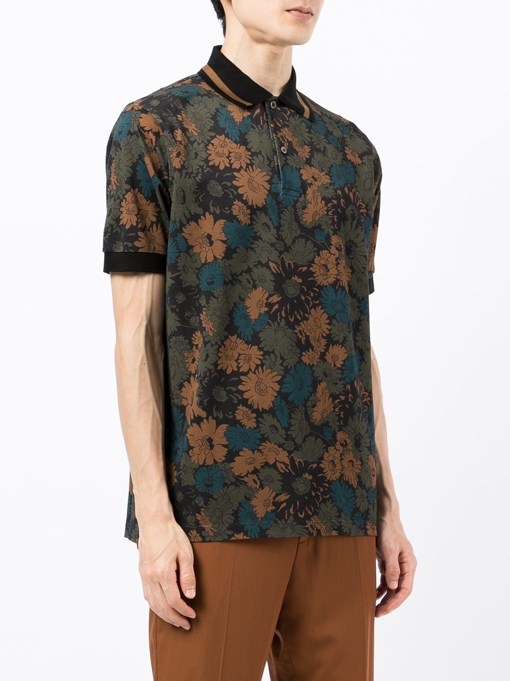 Archive Floral print polo shirt - 3