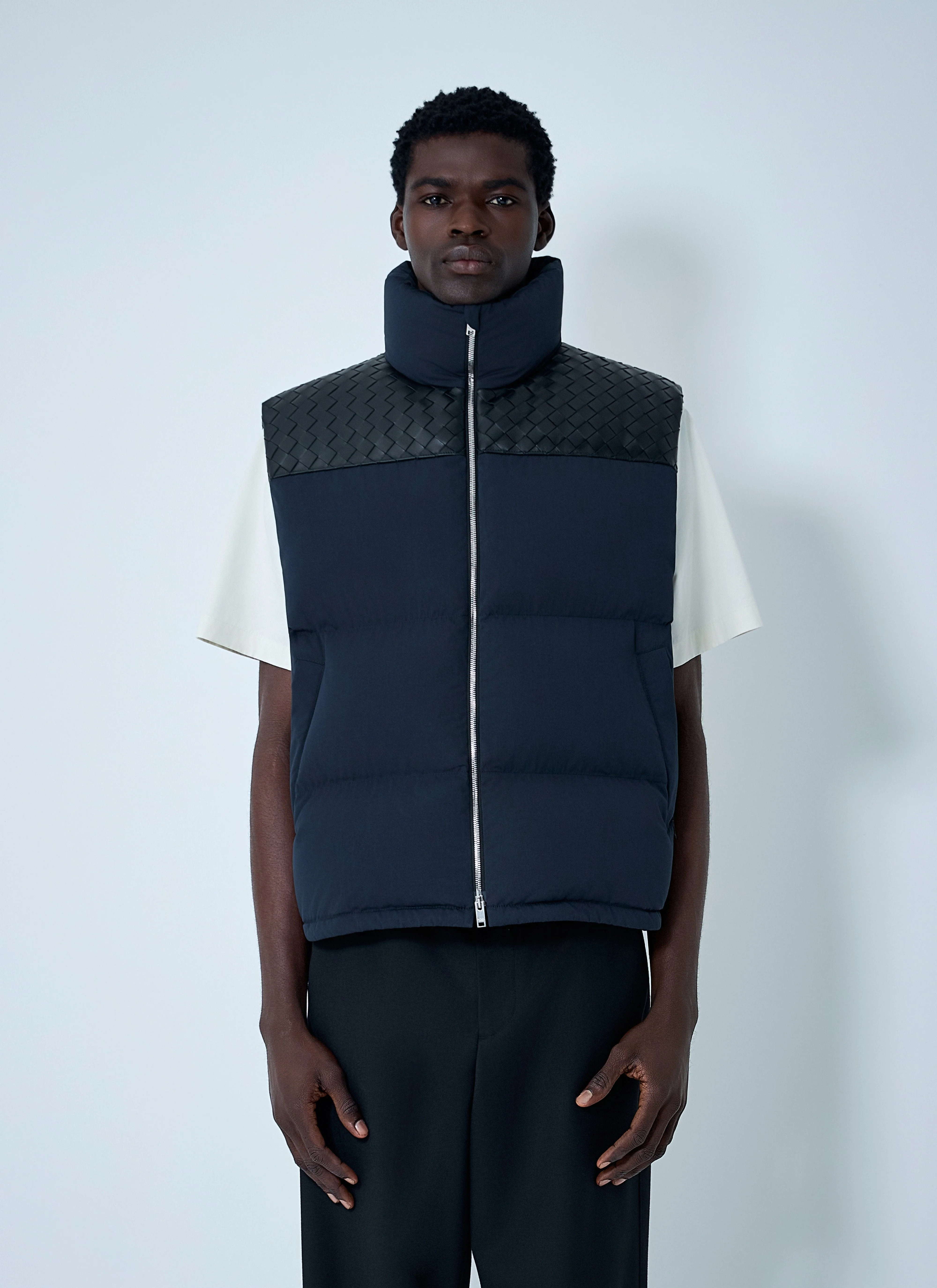 Bottega Veneta Men Tech Nylon Puffer Gilet - 1