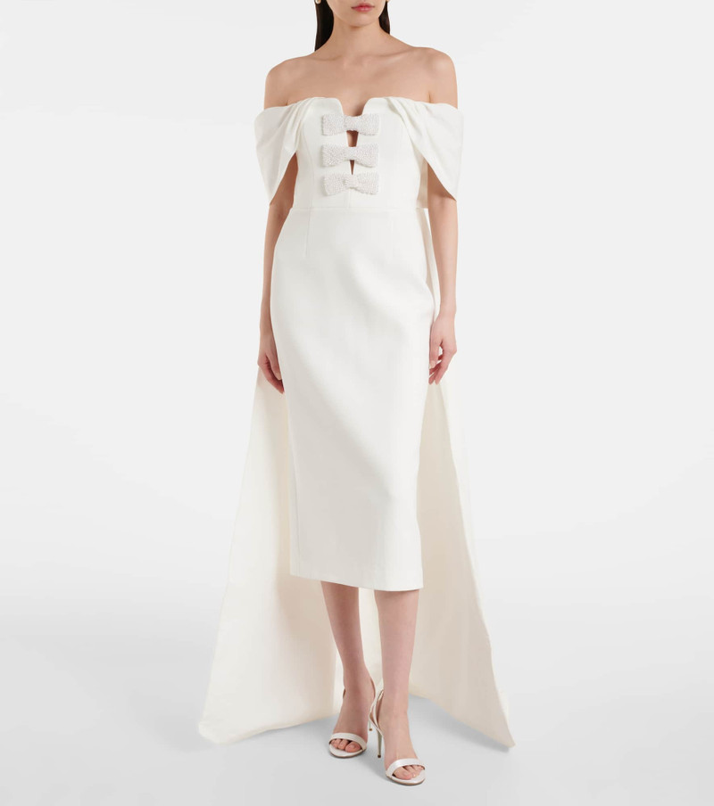 REBECCA VALLANCE Rory crêpe midi dress outlook