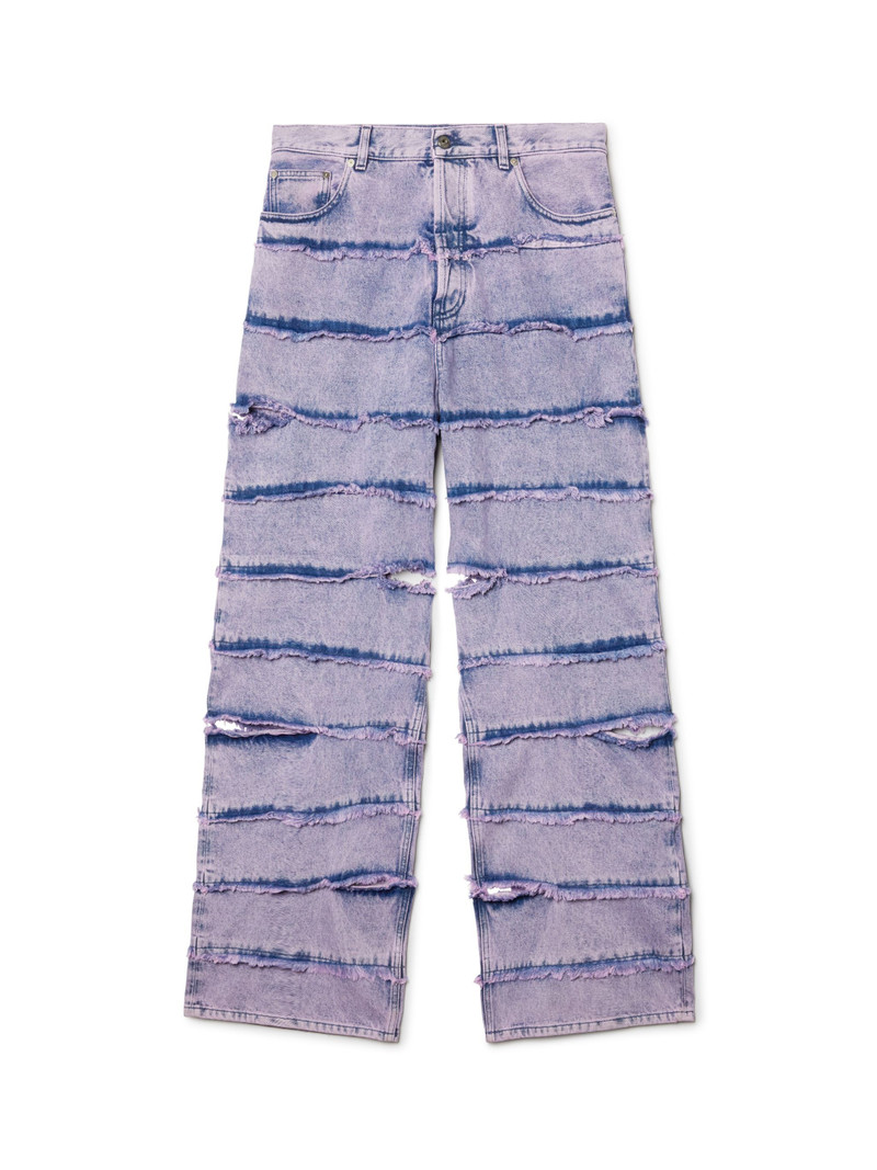 Lilac Punk Stripes Straight Jeans 1