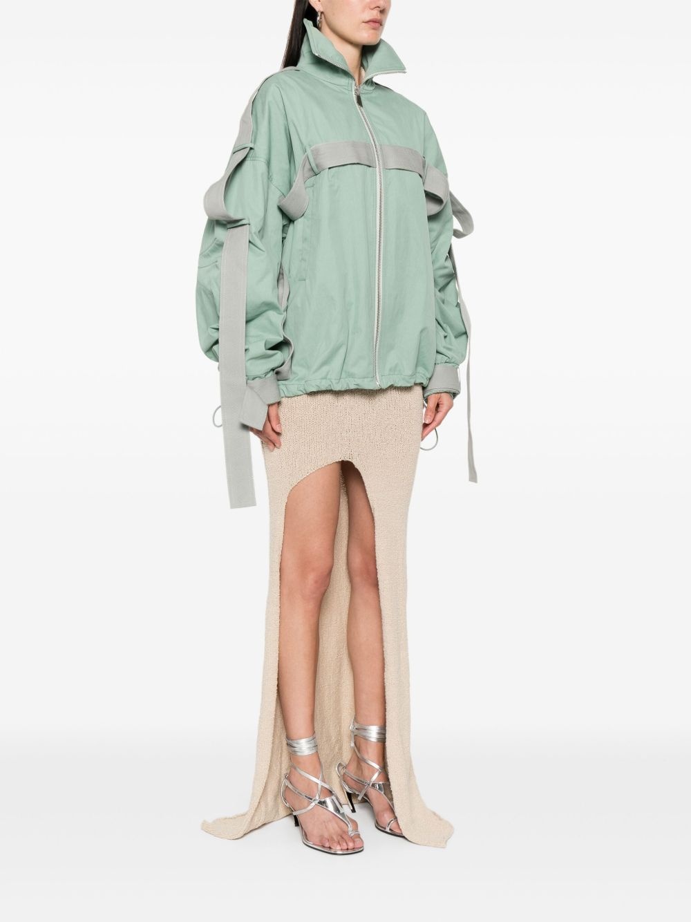 strap-detailing bomber jacket - 3