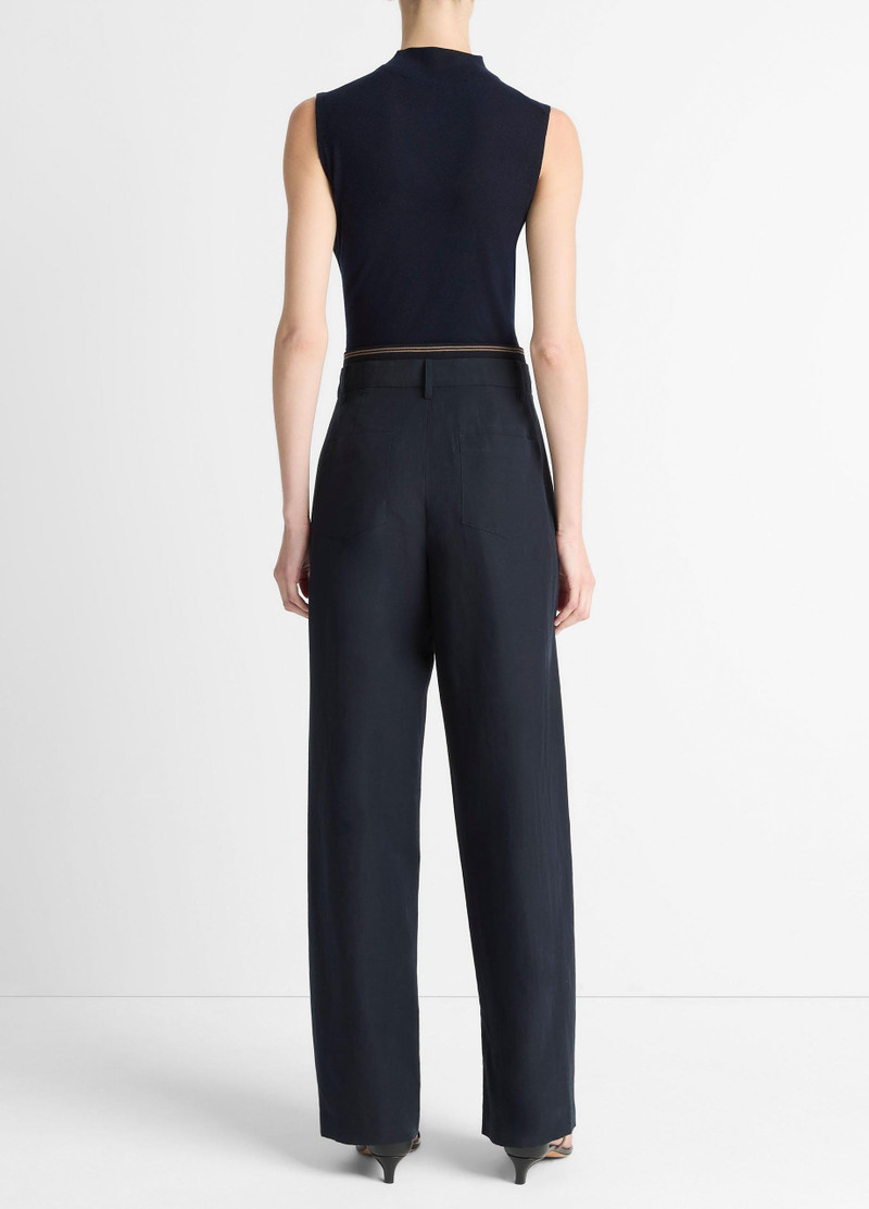 Vince Rib-Trim Cotton-Blend High-Waist Trouser outlook