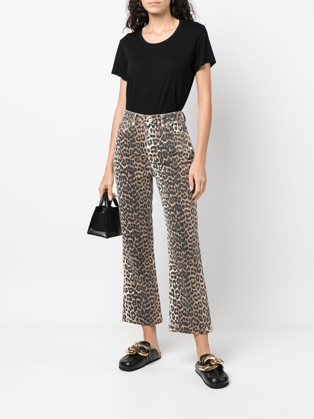 Betzy leopard cropped jeans - 2