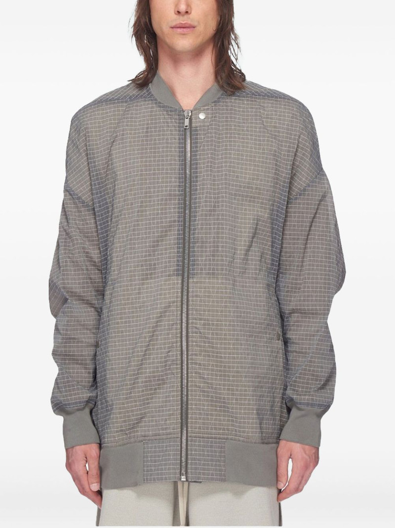 Rick Owens grid-pattern bomber jacket outlook