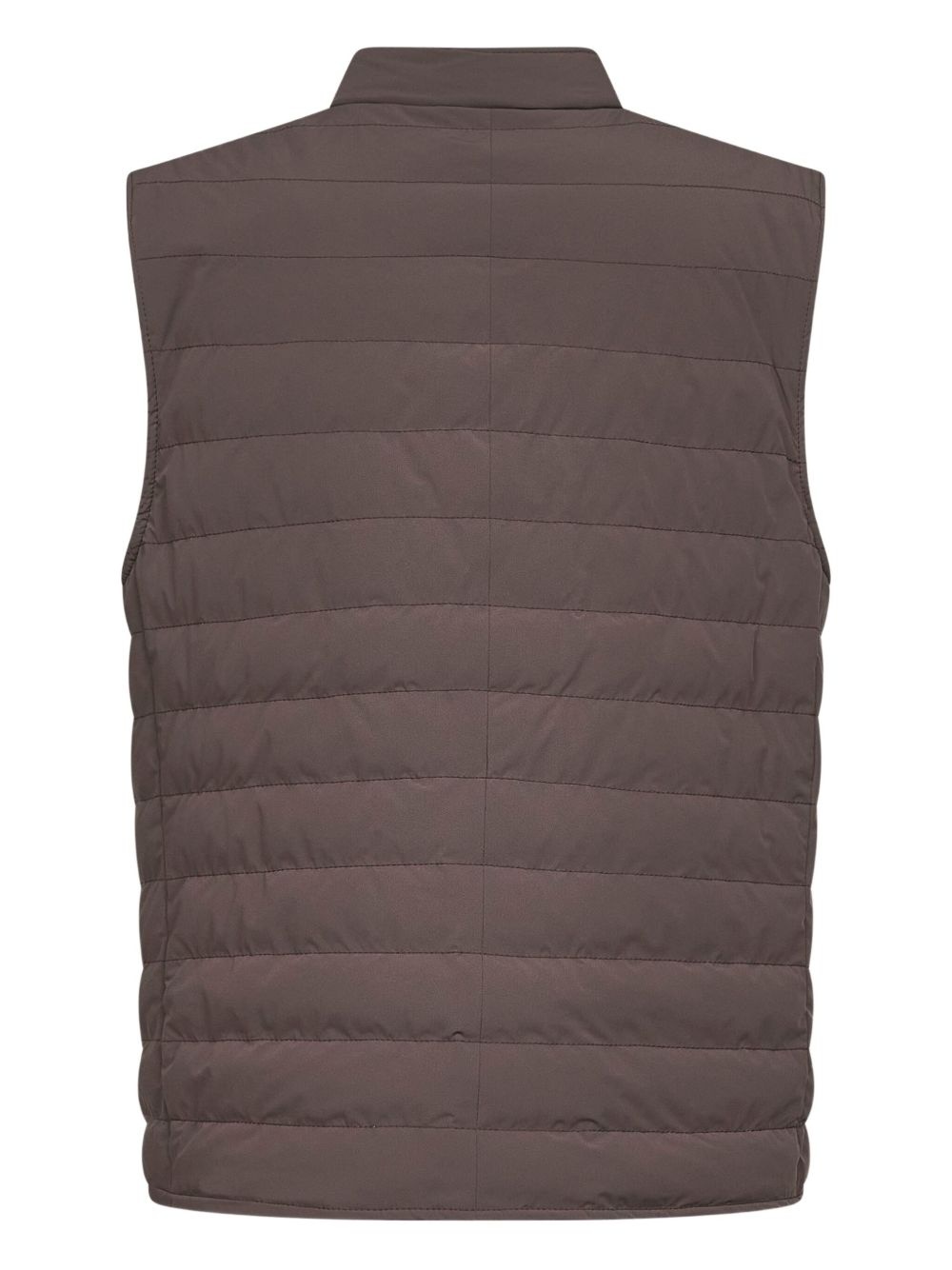 quilted snap-button gilet - 2