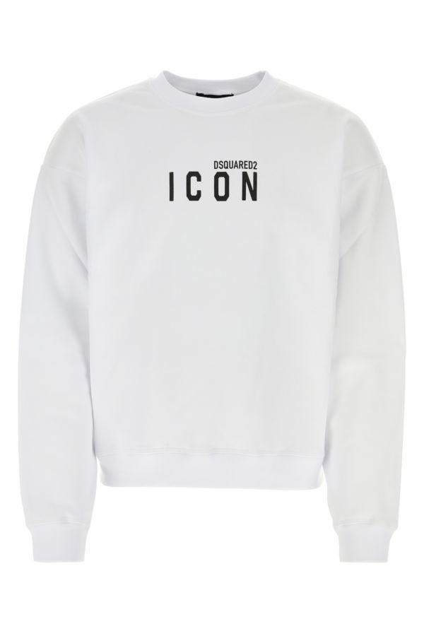 Dsquared Man White Cotton Sweatshirt - 1