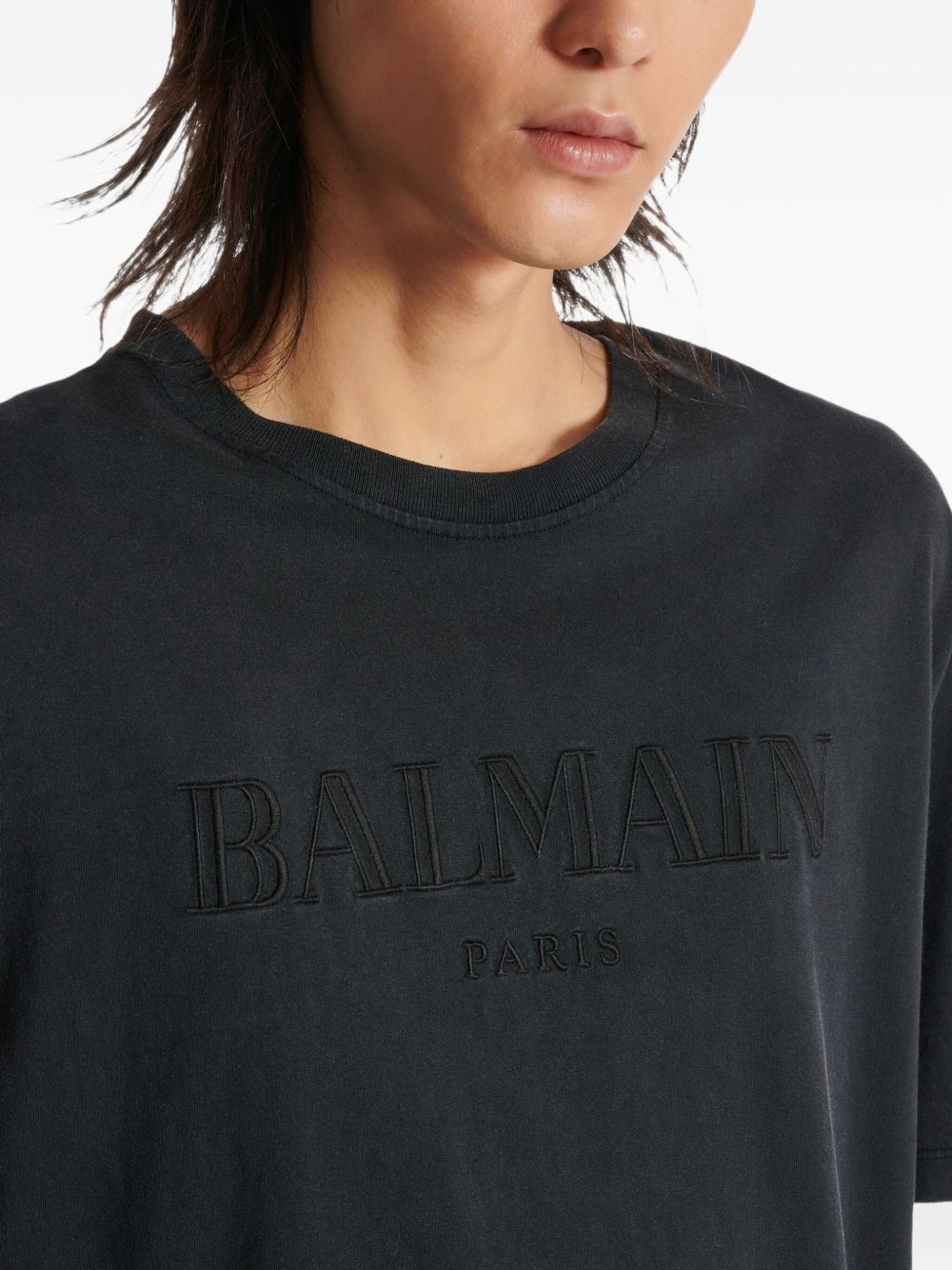 logo-embroidered T-shirt - 7