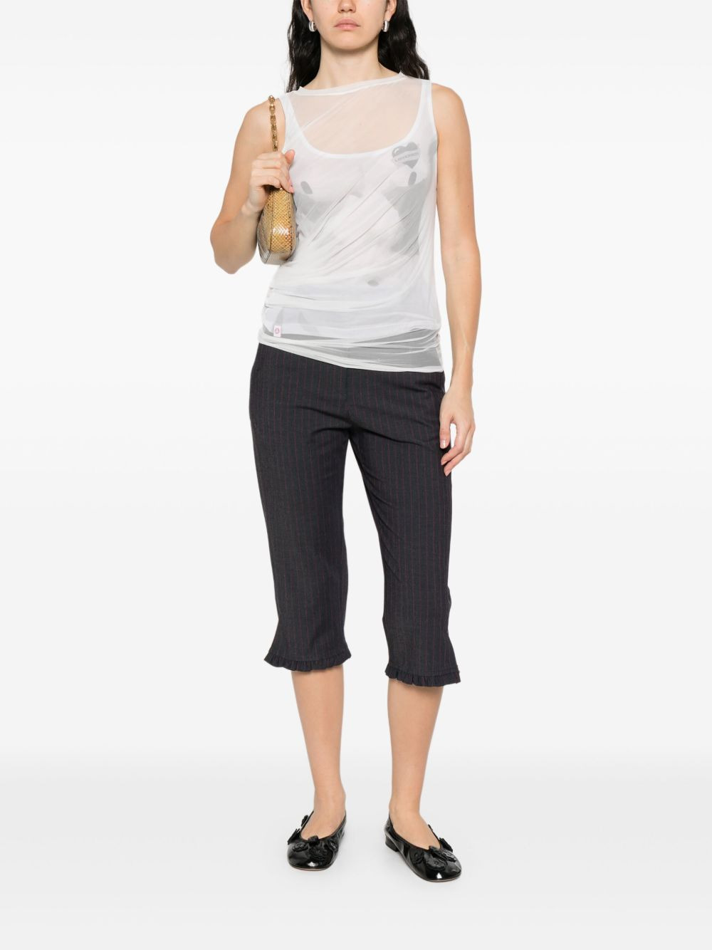 draped mesh vest - 3