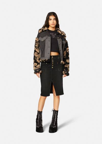 VERSACE JEANS COUTURE Midi Denim Skirt outlook