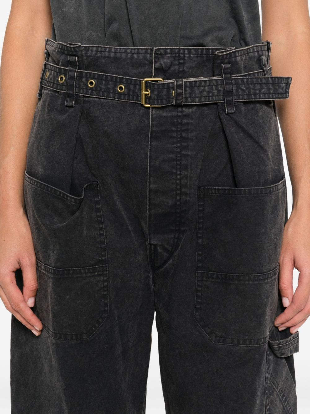 belted pocket trousers - 5