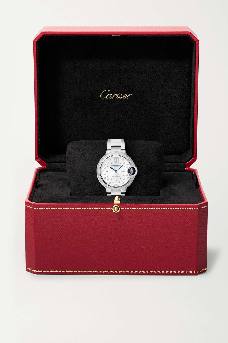 Ballon Bleu de Cartier Automatic 33mm stainless steel and diamond watch 7