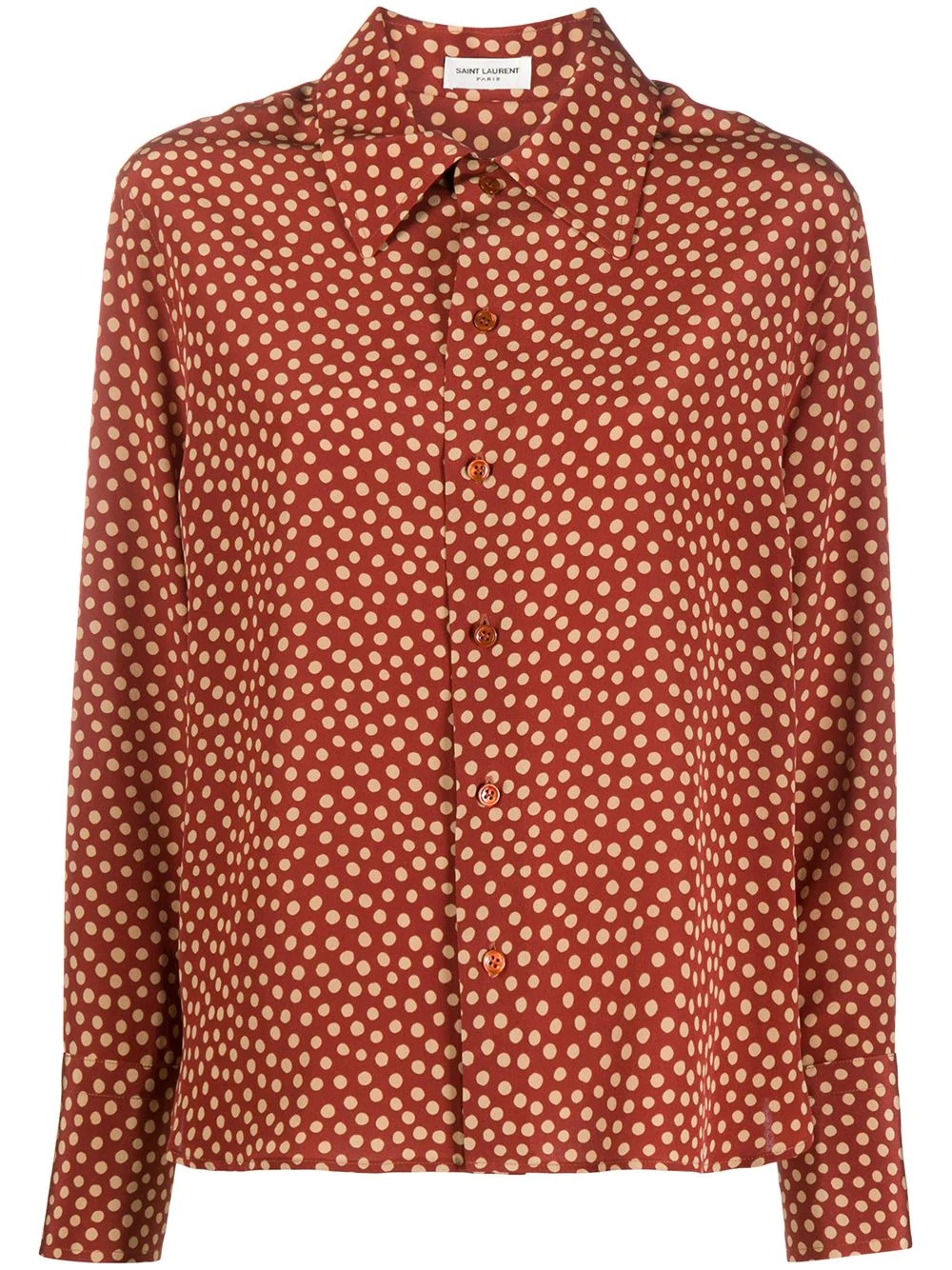 polka dot print blouse - 1