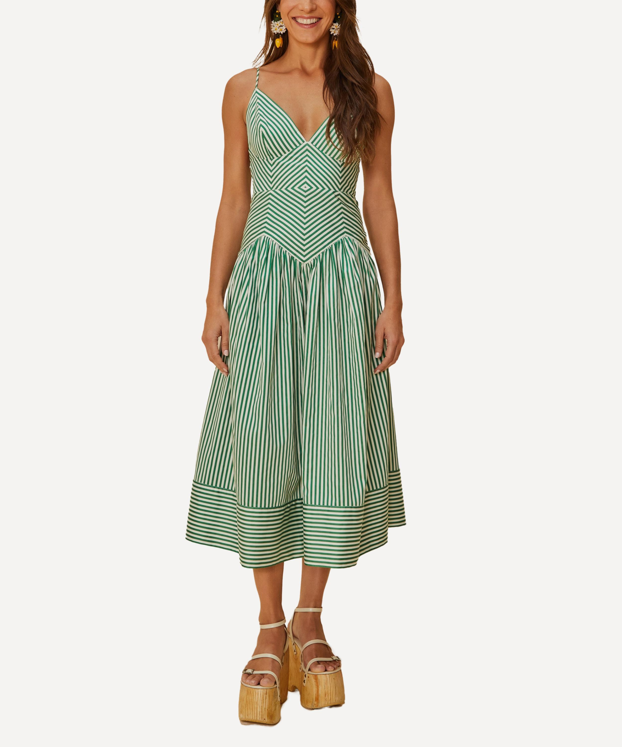 Bicolor Stripes Midi Dress - 2