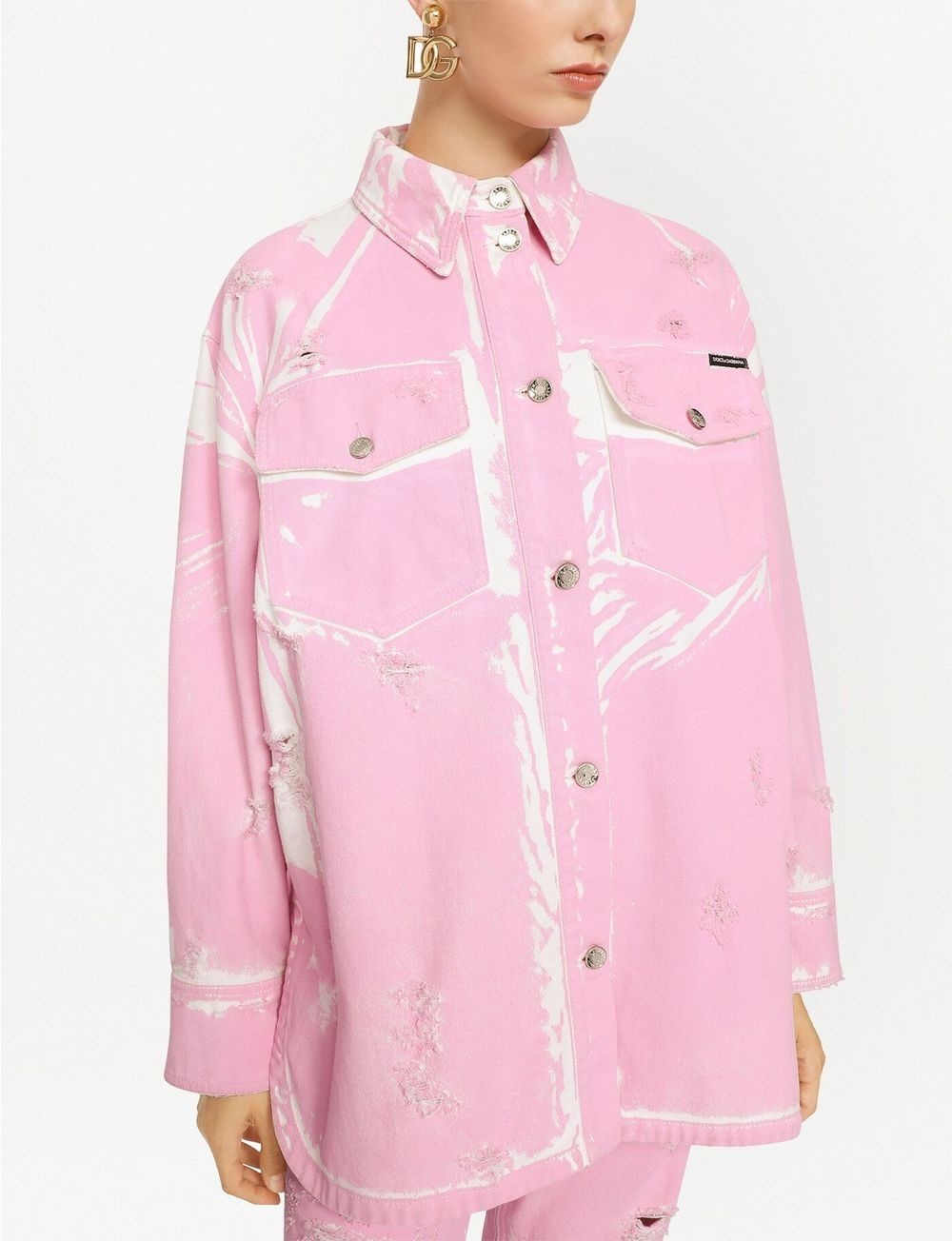 painterly-print long-sleeved shirt - 5