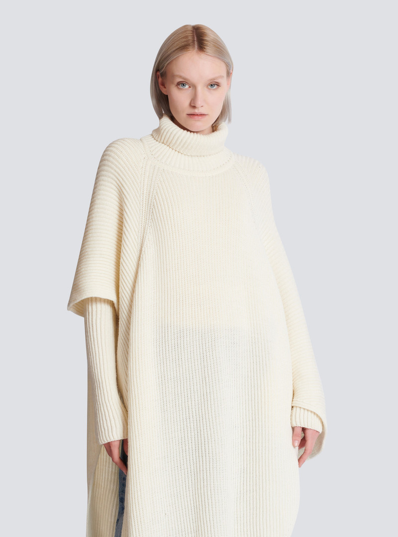 Asymmetric Knit Cape 6
