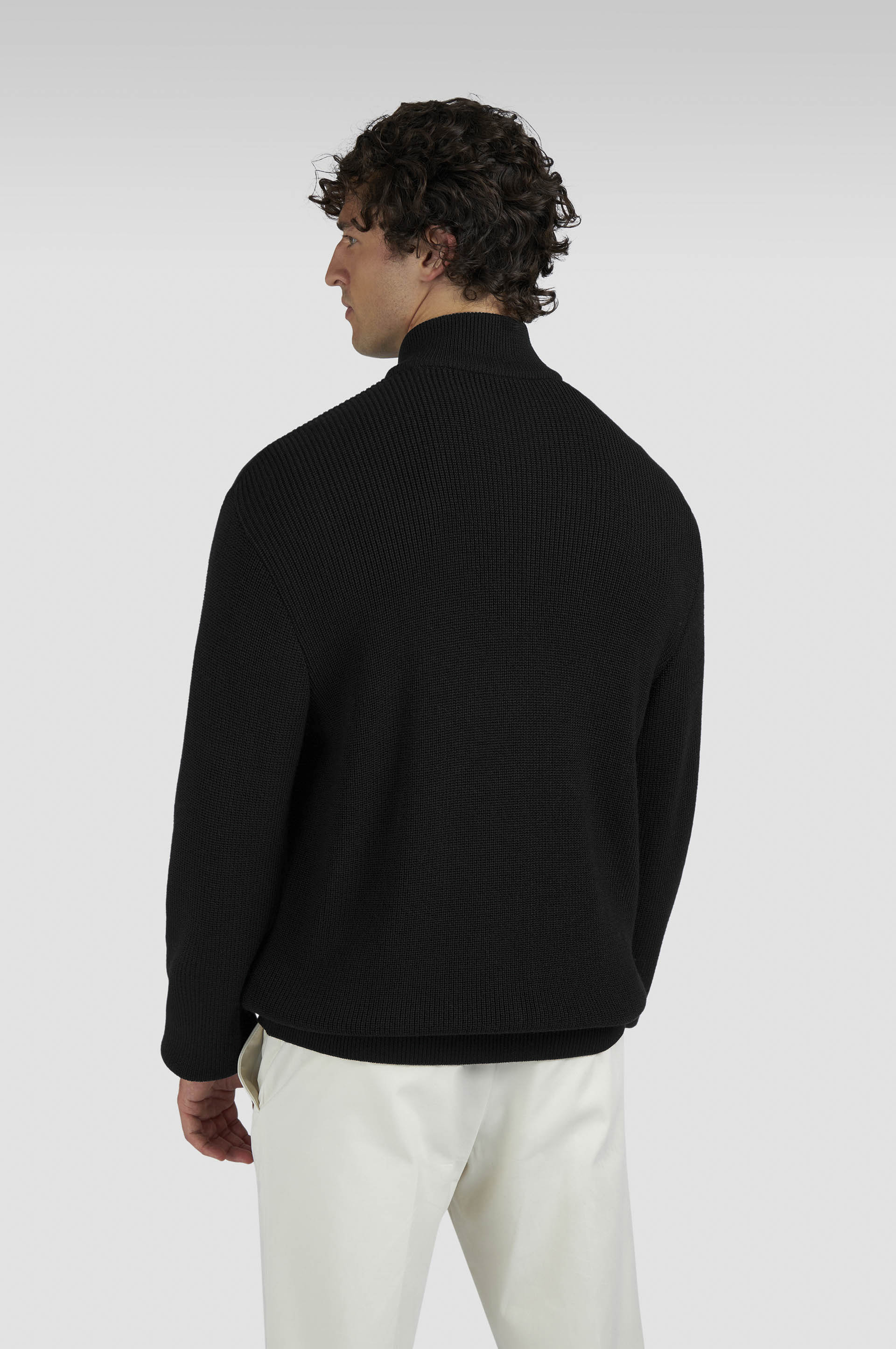 ZIP-UP CARDIGAN IN TECH WOOL - 3